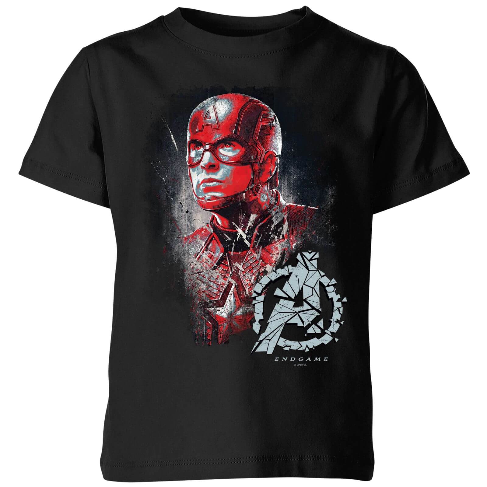

Avengers Endgame Captain America Brushed Kids' T-Shirt - Black - 3-4 Anni