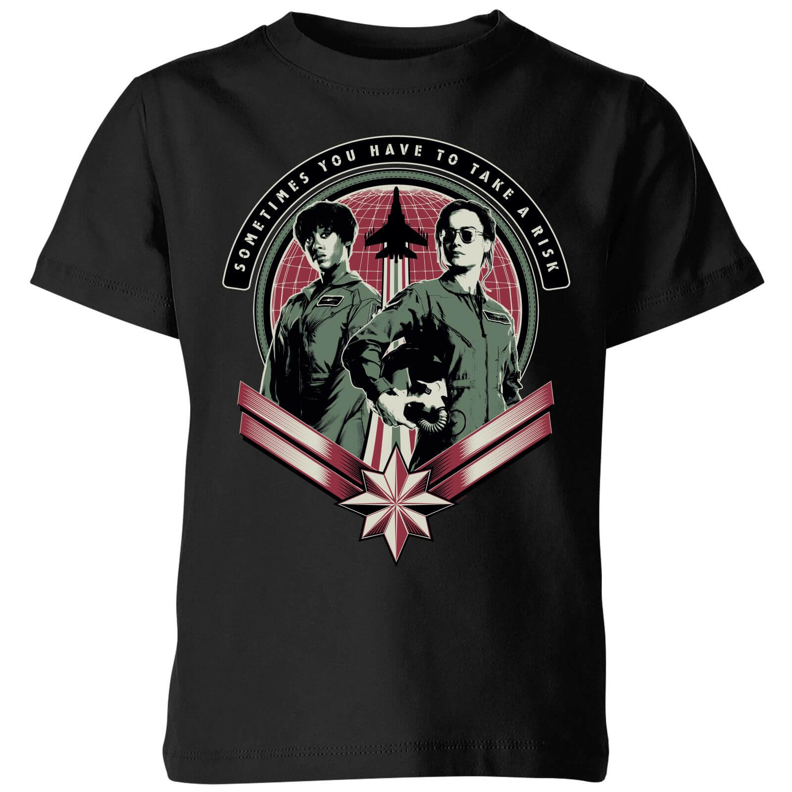 

T-Shirt Captain Marvel Take A Risk - Nero - Bambini - 3-4 Anni - Nero