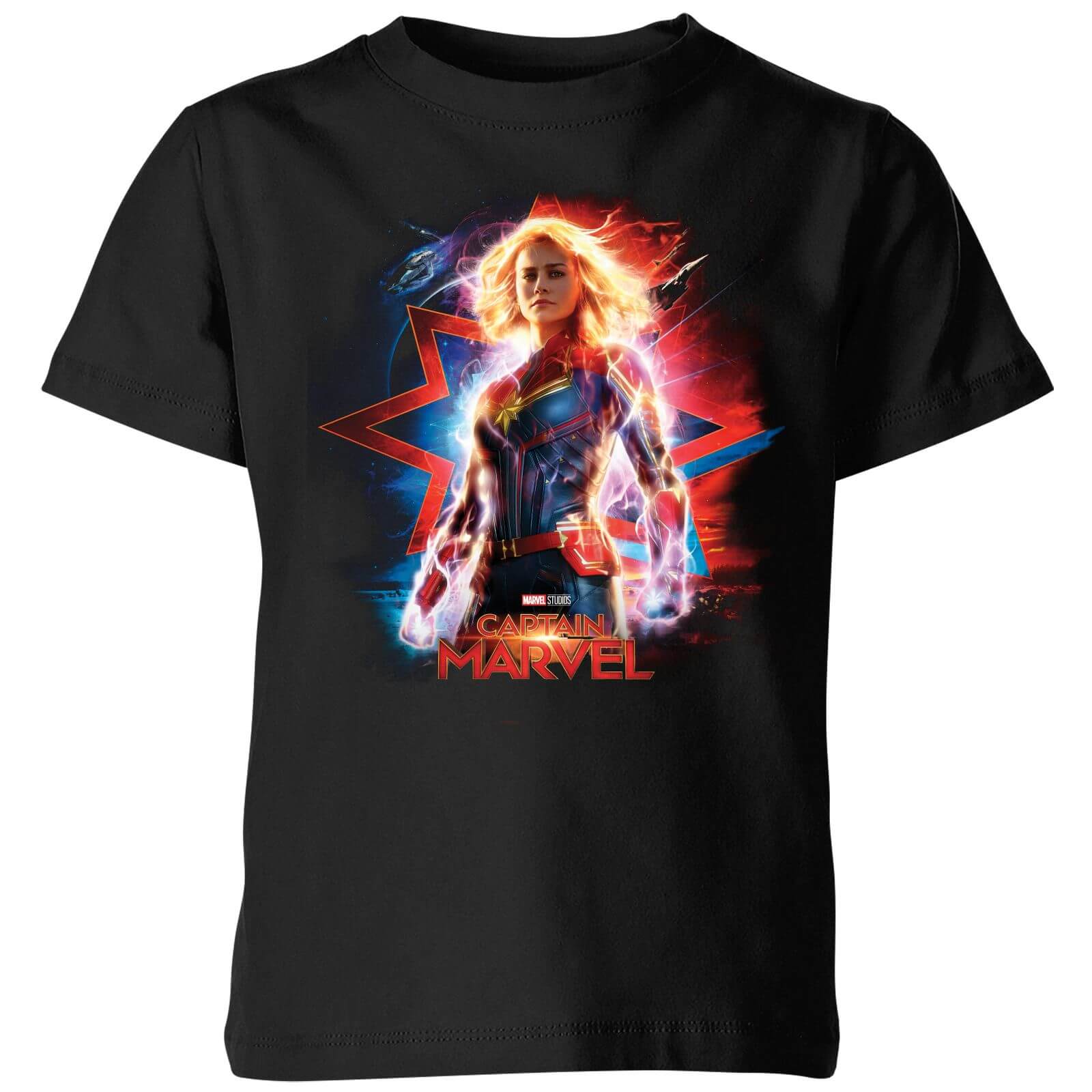 

T-Shirt Captain Marvel Poster - Nero - Bambini - 3-4 Anni
