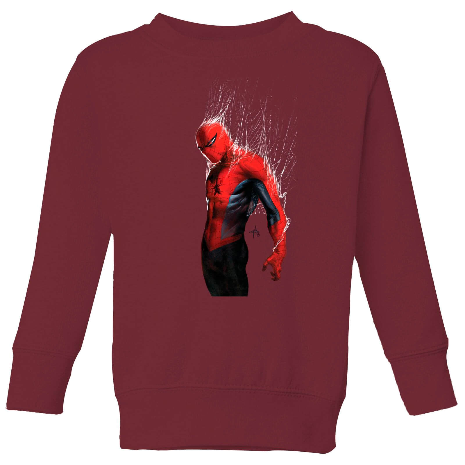 Marvel Spider-man Web Wrap Kids' Sweatshirt - Burgundy - 5-6 Years - Burgundy