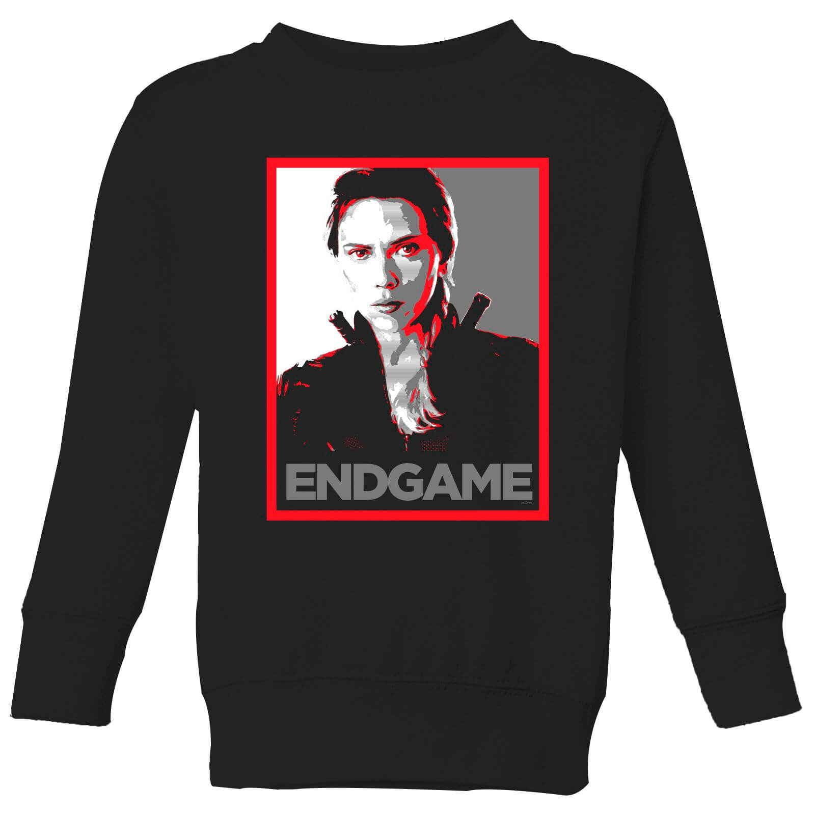 Avengers Endgame Black Widow Poster Kids' Sweatshirt - Black - 3-4 Years - Black