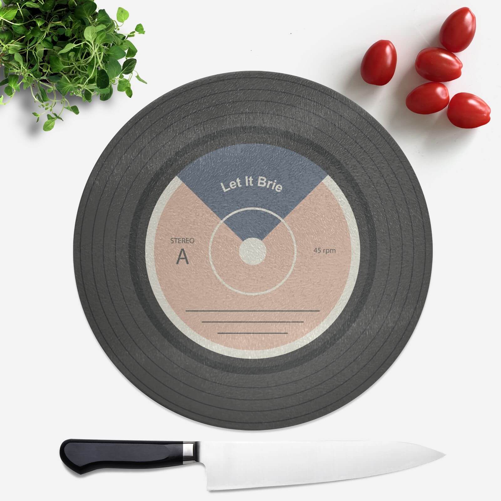 Let It Brie Round Chopping Board