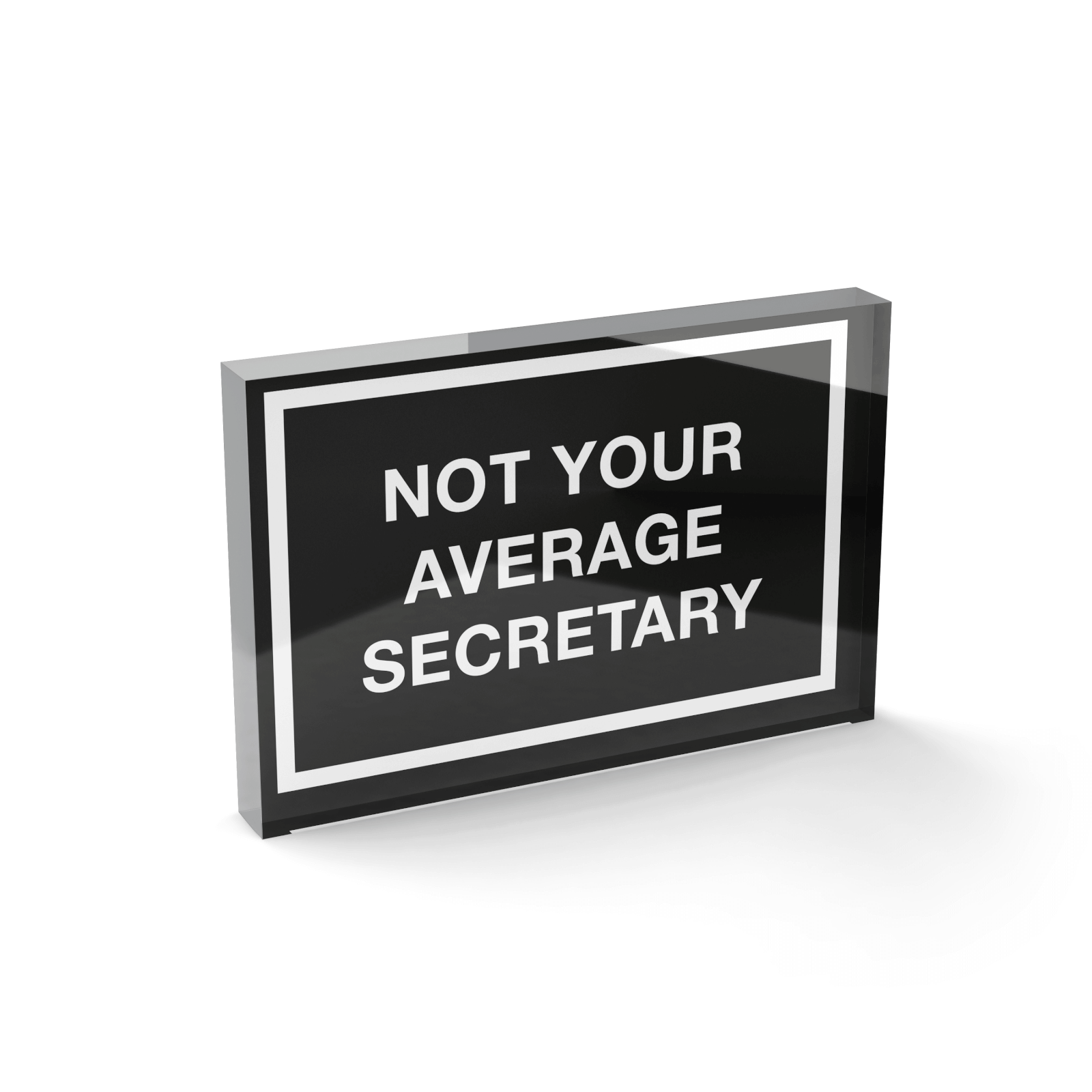 Glass Block Not Your Average Secretary Glass Block - 80mm x 60mm