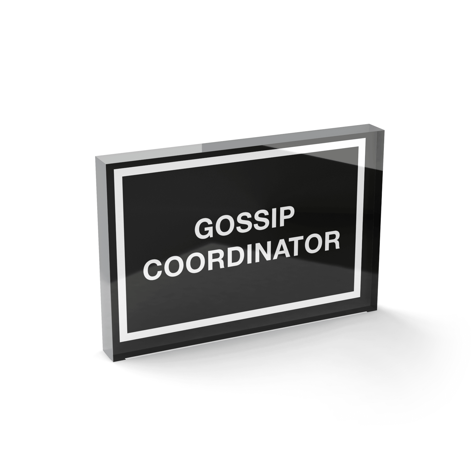 Glass Block Gossip Coordinator Glass Block - 80mm x 60mm