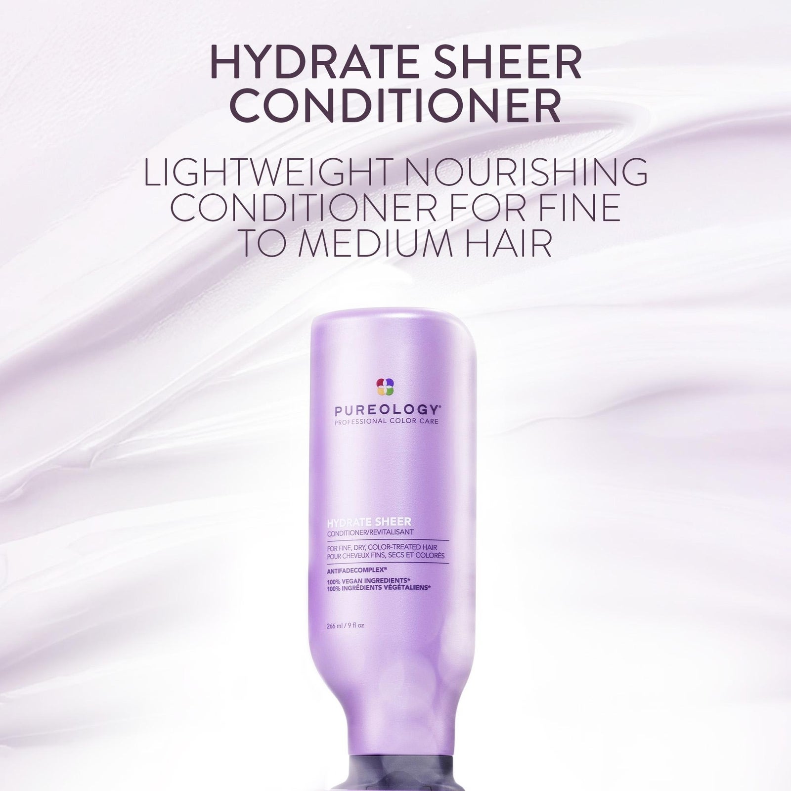 Pureology Sulphate Free Hydrate Sheer Conditioner for a Gentle Cleanse for Fine, Dry Hair 266ml