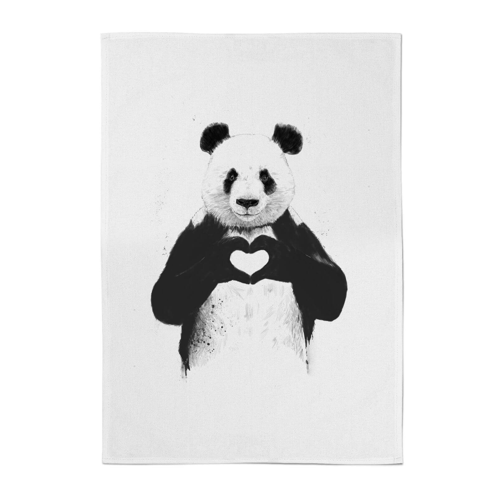 Panda Love Cotton Tea Towel