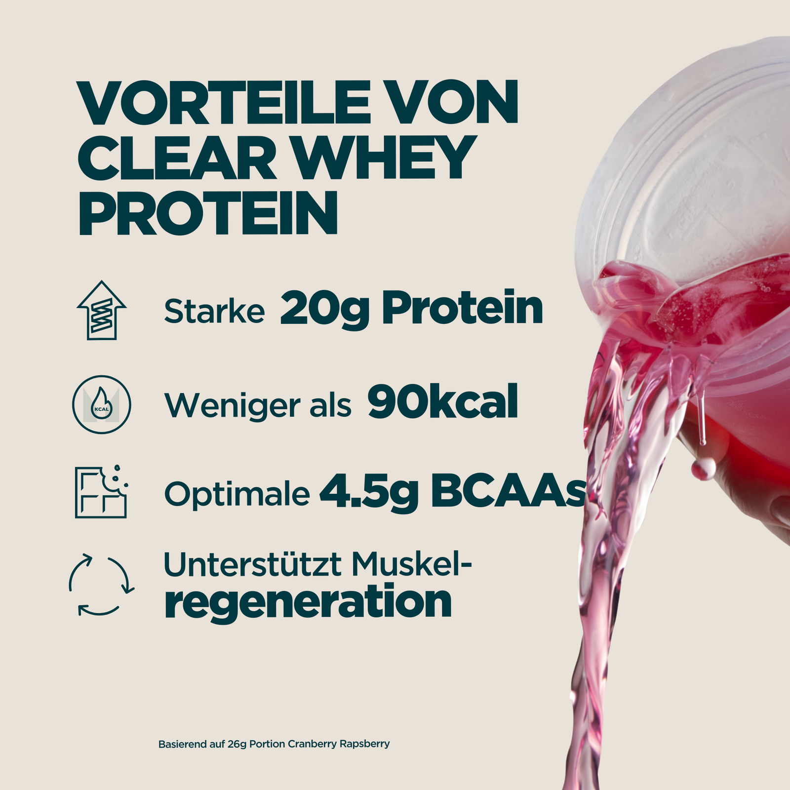 5056379594379 - Clear Whey Isolat - 500g - 20Portionen - Blutorange