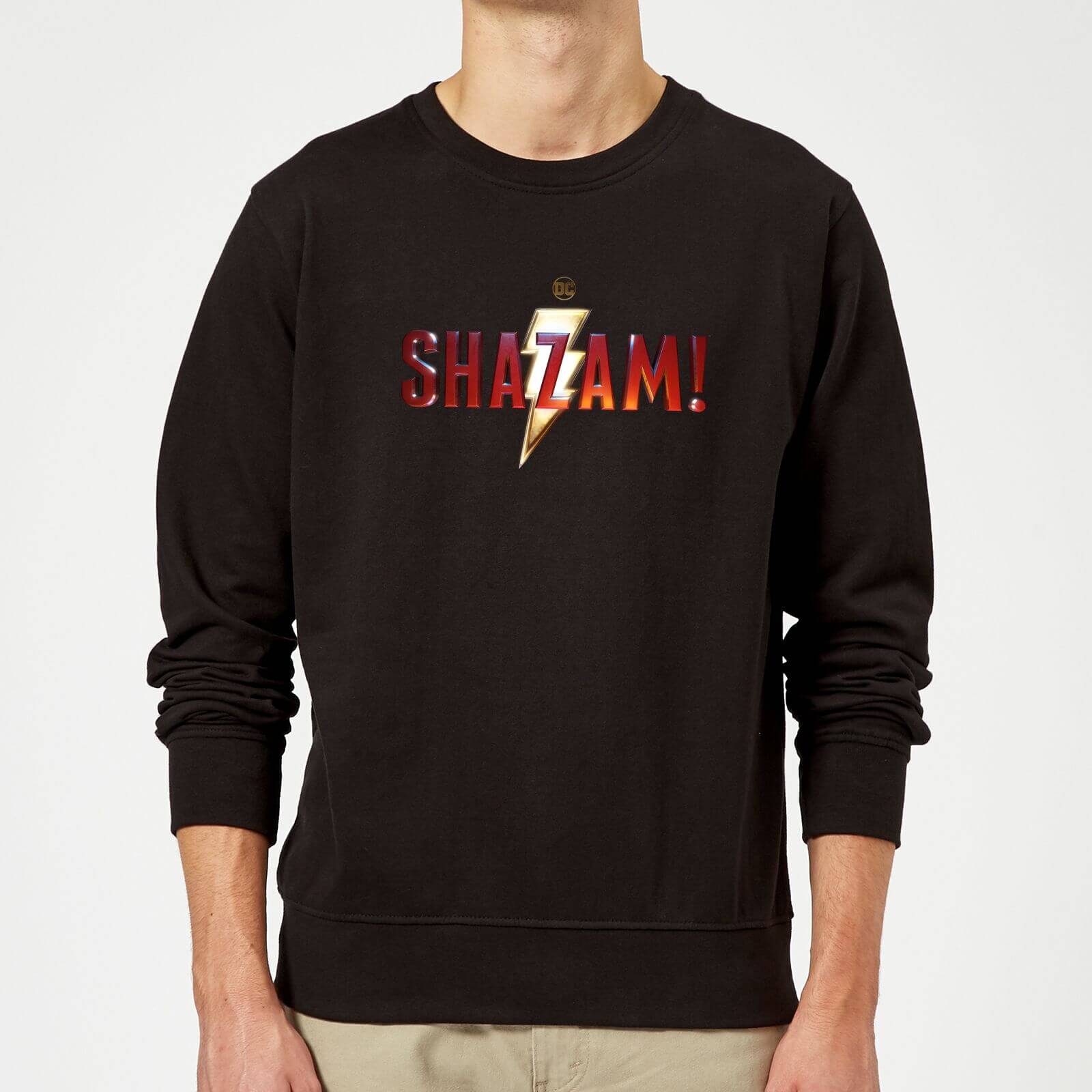 Dc Comics Shazam logo sweatshirt - black - m - black