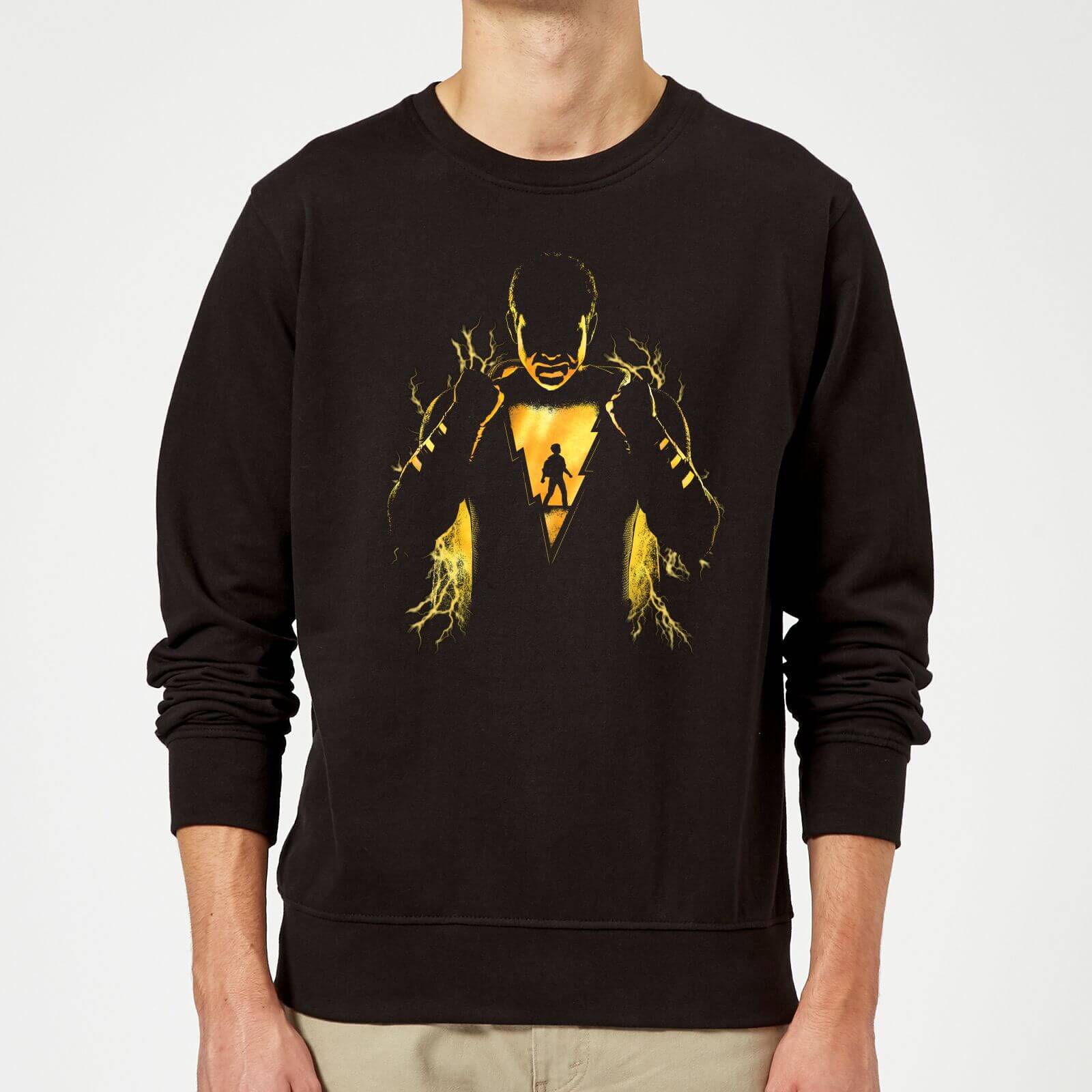 Shazam Lightning Silhouette Sweatshirt - Black - S - Black