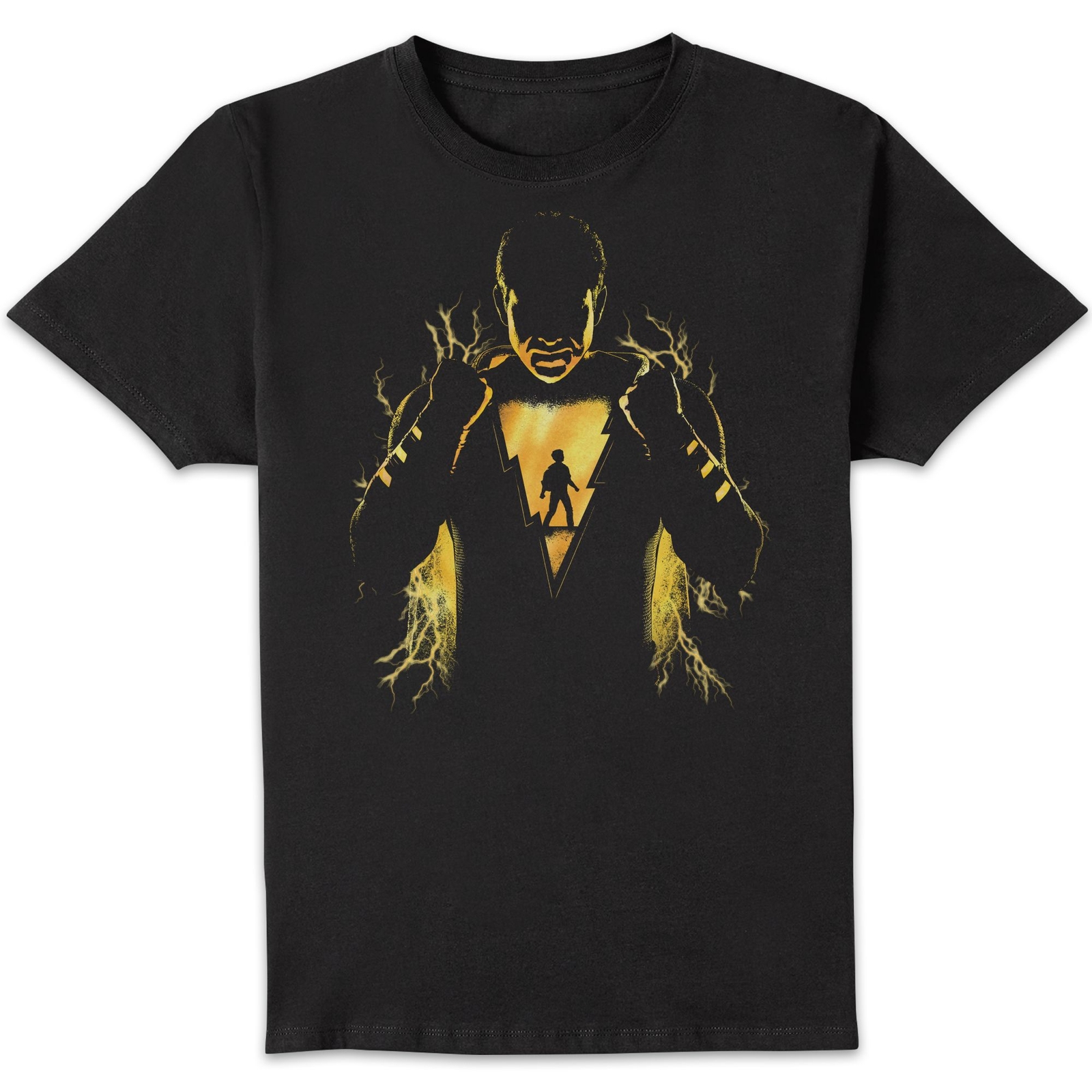 Shazam Lightning Silhouette Men's T-Shirt - Black - 3XL