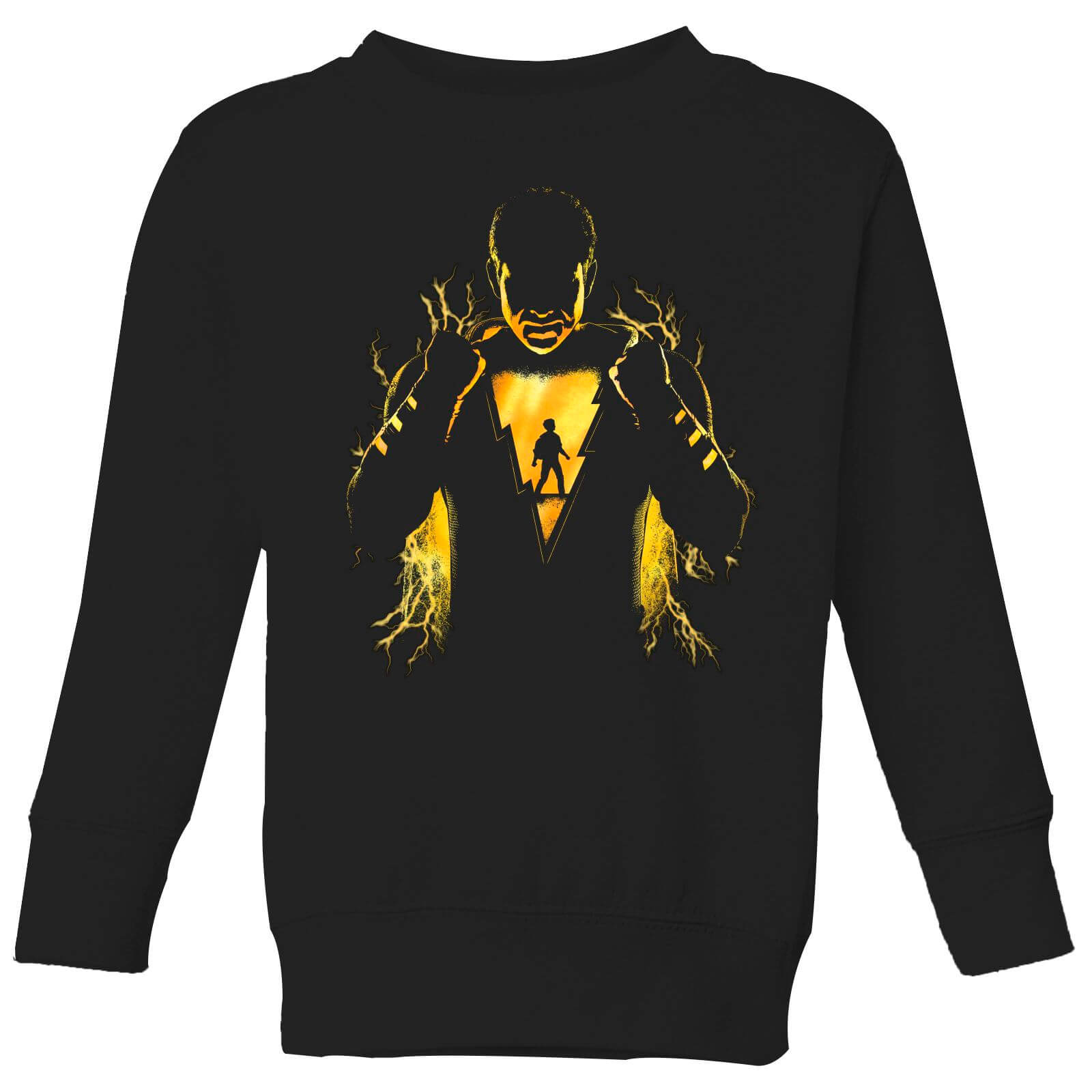 Shazam Lightning Silhouette Kids' Sweatshirt - Black - 3-4 Years - Black