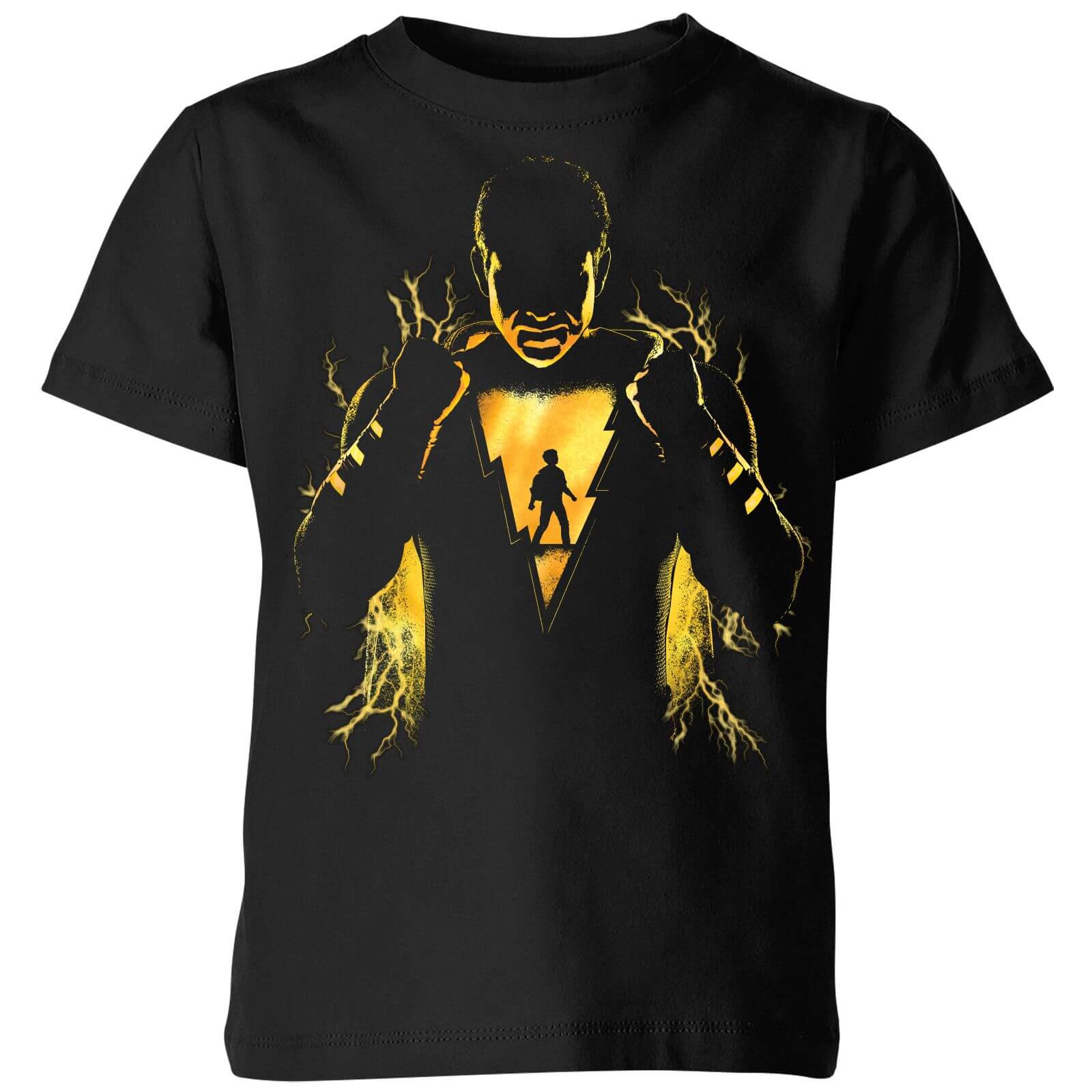 Shazam Lightning Silhouette Kids' T-Shirt - Black - 3-4 Years