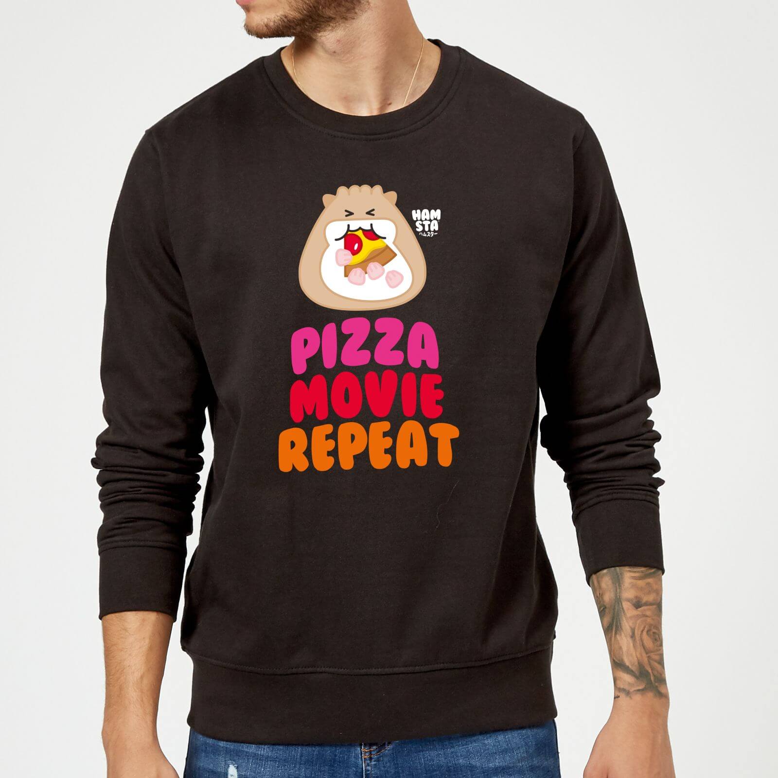 

Hamsta Pizza Movie Repeat Logo Light Sweatshirt - Black - 5XL - Noir