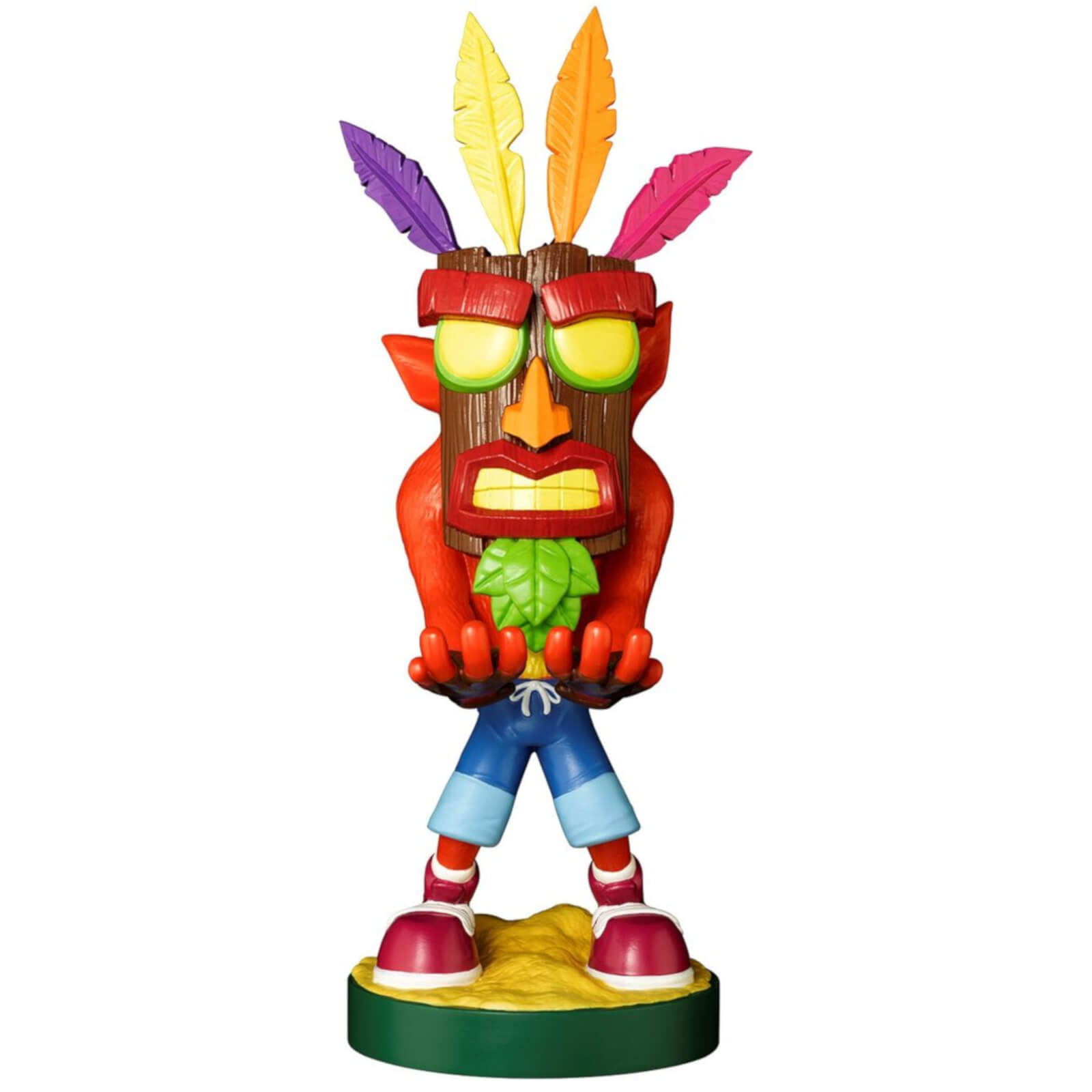 Image of Cable Guys Crash Bandicoot Aku Aku Crash Controller and Smartphone Stand