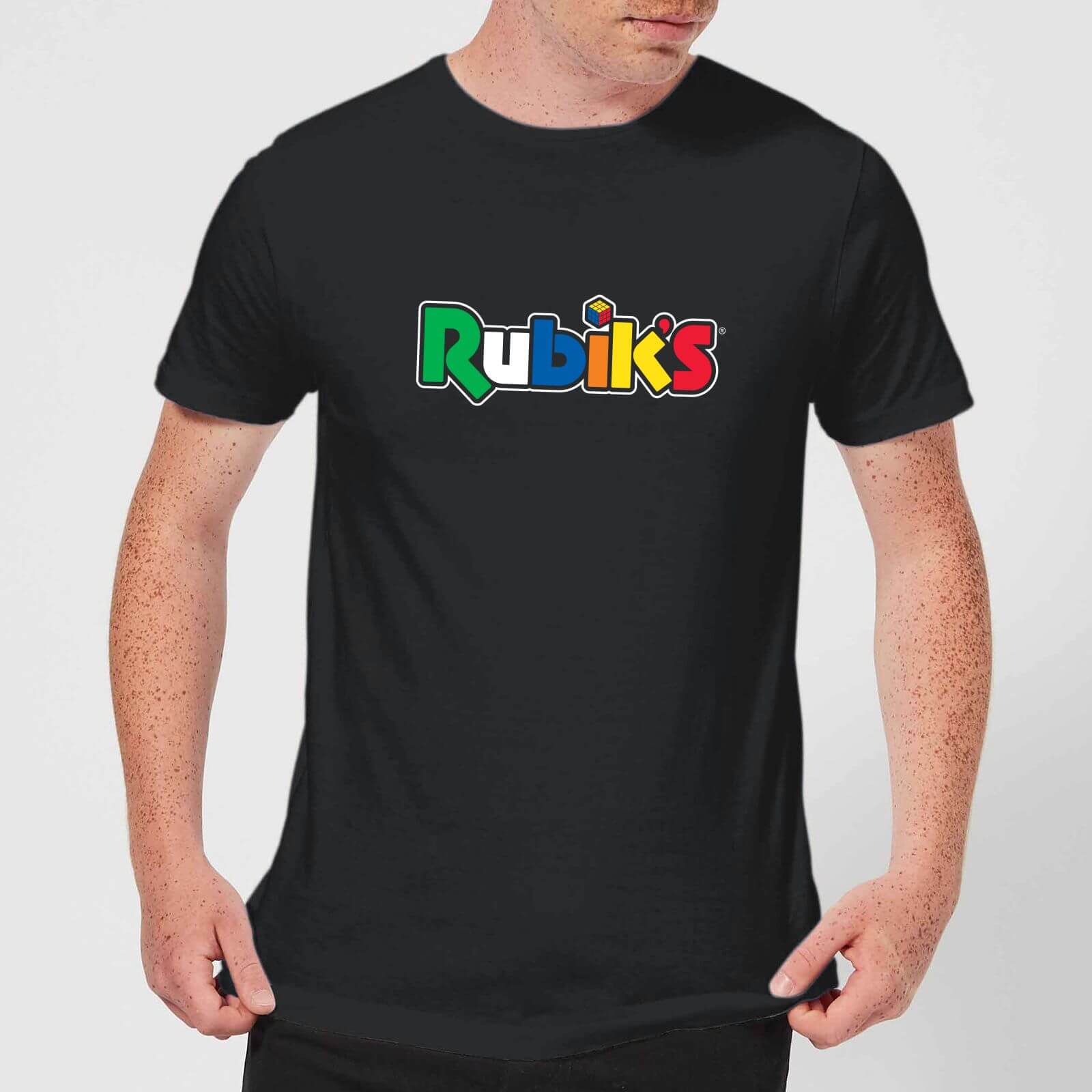 Rubik's Core Logo Men's T-Shirt - Black - 5XL - Black