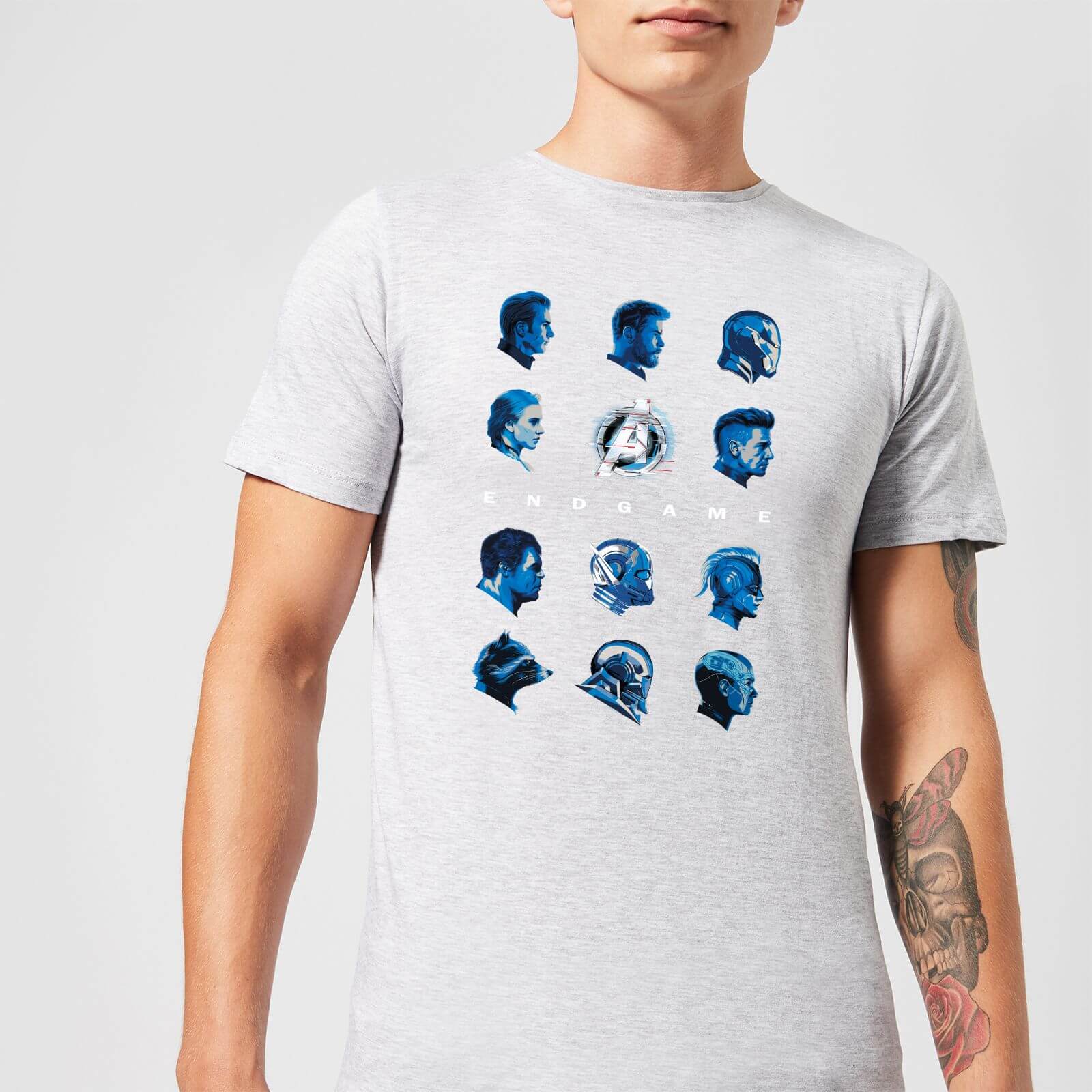 T-shirt Avengers: Endgame Heads - Homme - Gris - XXL