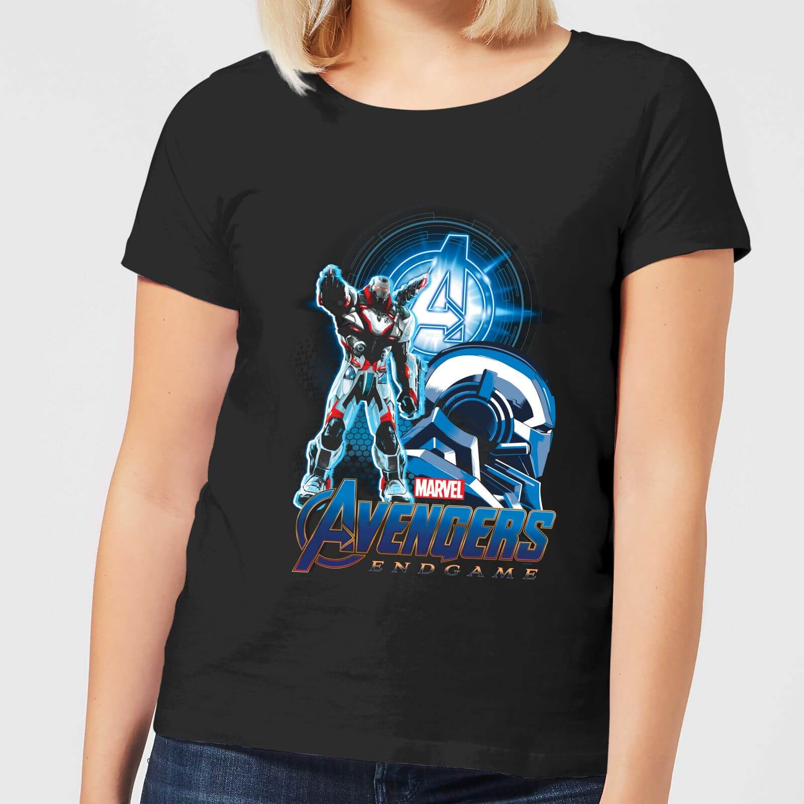 Camiseta Vengadores Endgame Traje Máquina de Guerra - Mujer - Negro - 4XL - Negro