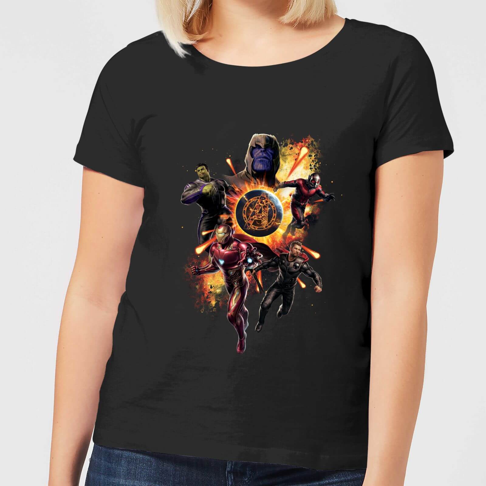 Avengers: Endgame Explosion Team Women's T-Shirt - Black - L - Black