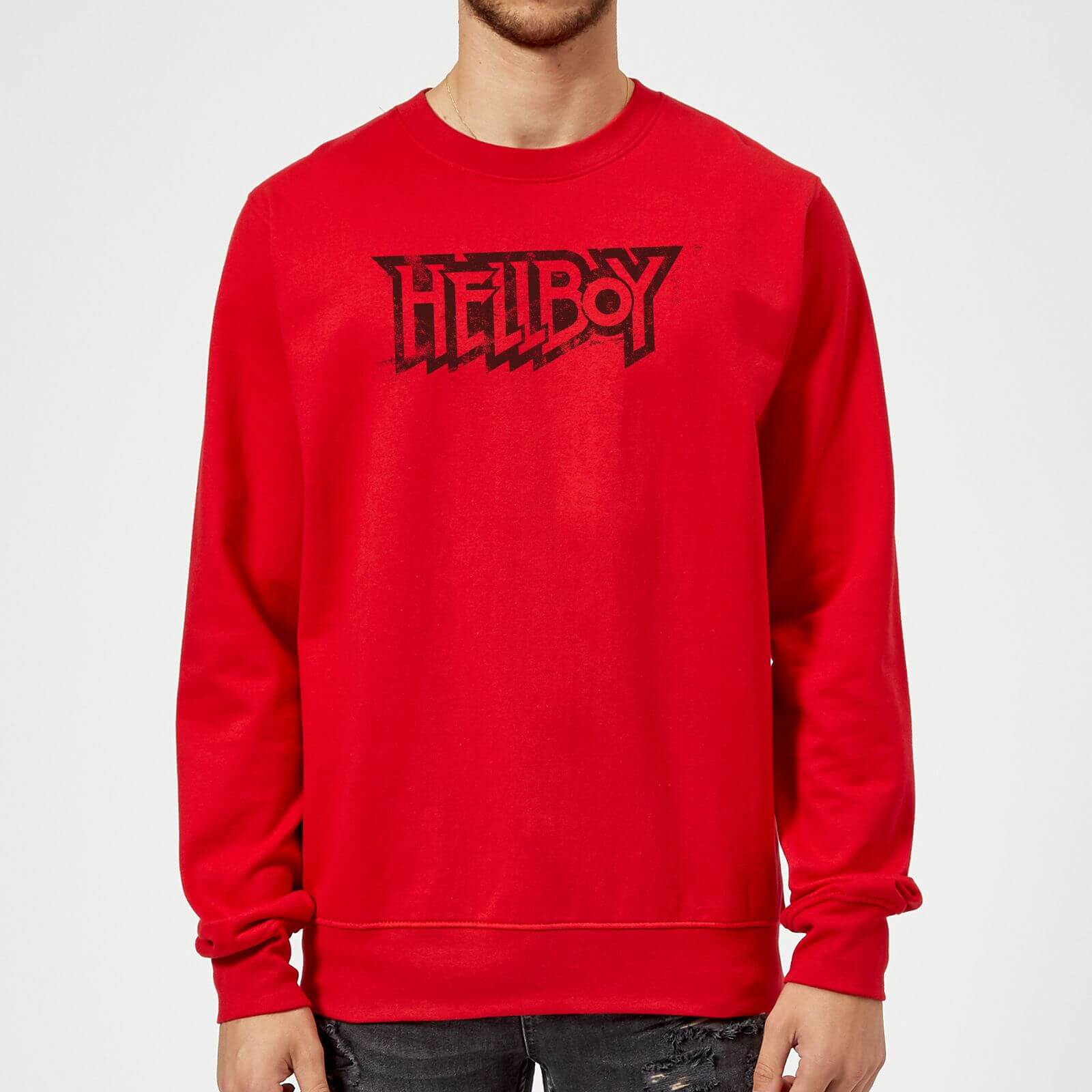 Hellboy Logo Sweatshirt - Red - L - Rojo