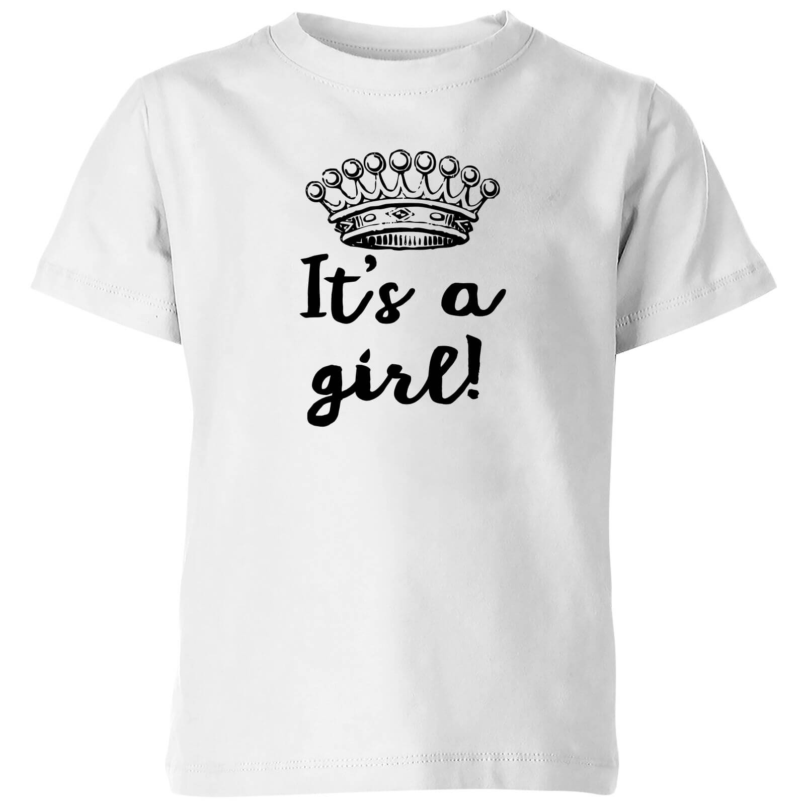 It's A Girl Kids' T-Shirt - White - 7-8 Years - White