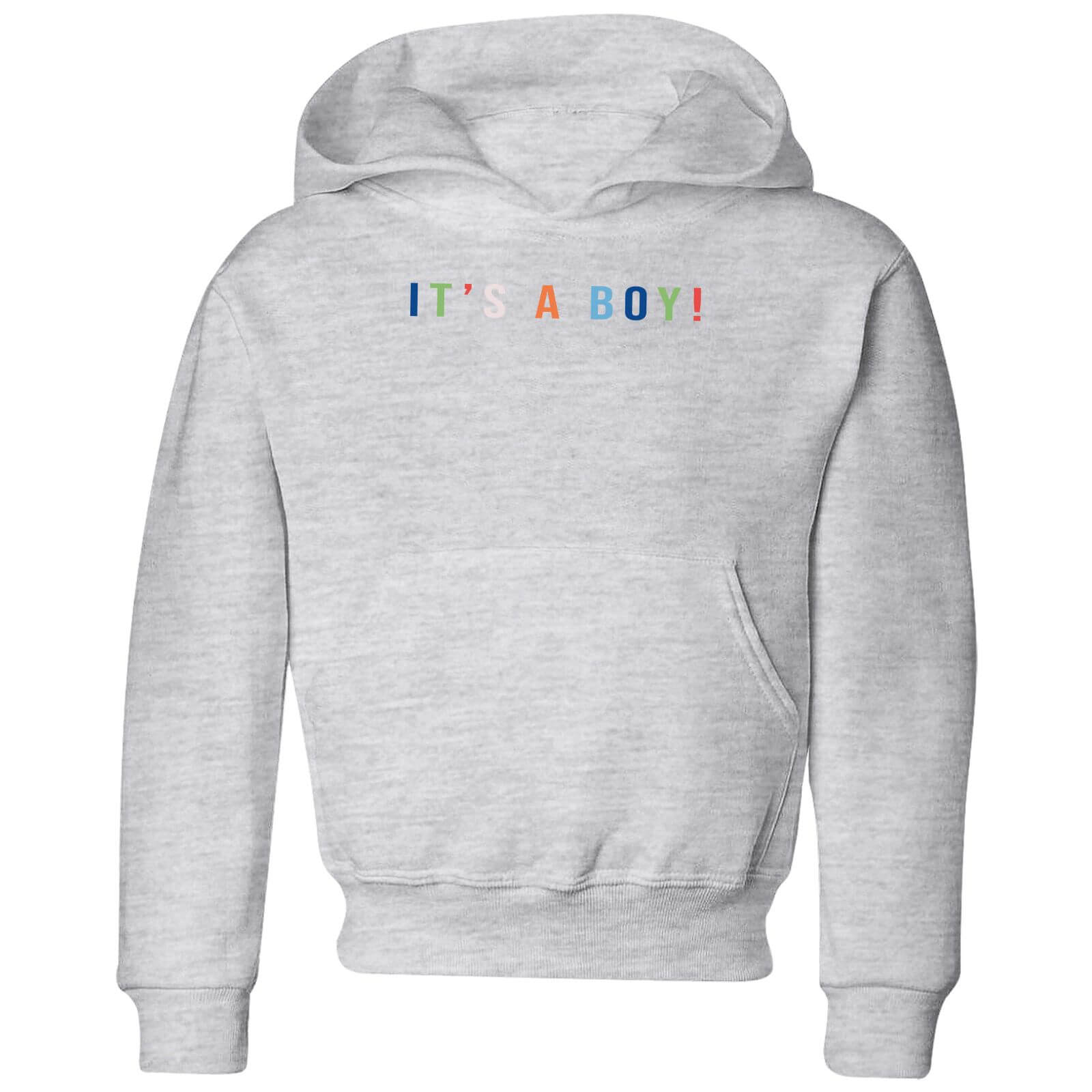 It's A Boy Kids' Hoodie - Grey - 5-6 Years - Grey