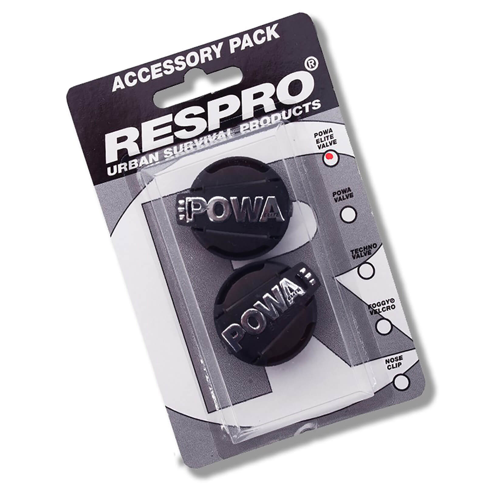 Respro Powa Elite Valves Pack Of 2 - Clear/Silver
