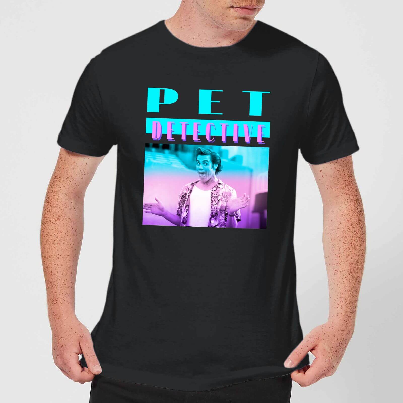 Ace Ventura Neon Men's T-Shirt - Black - 5XL