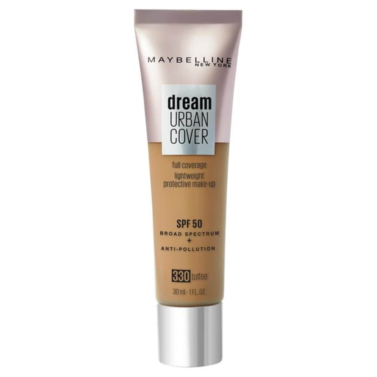 Maybelline Dream Urban Cover SPF50 Foundation 121ml (Various Shades) - 1 330 Toffee
