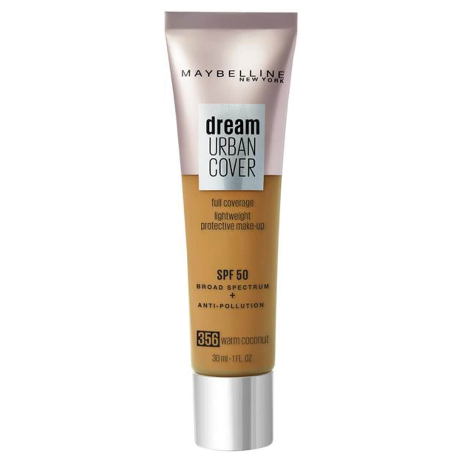 Maybelline Dream Urban Cover SPF50 Foundation 121ml (Various Shades) - 5 356 Warm Coconut