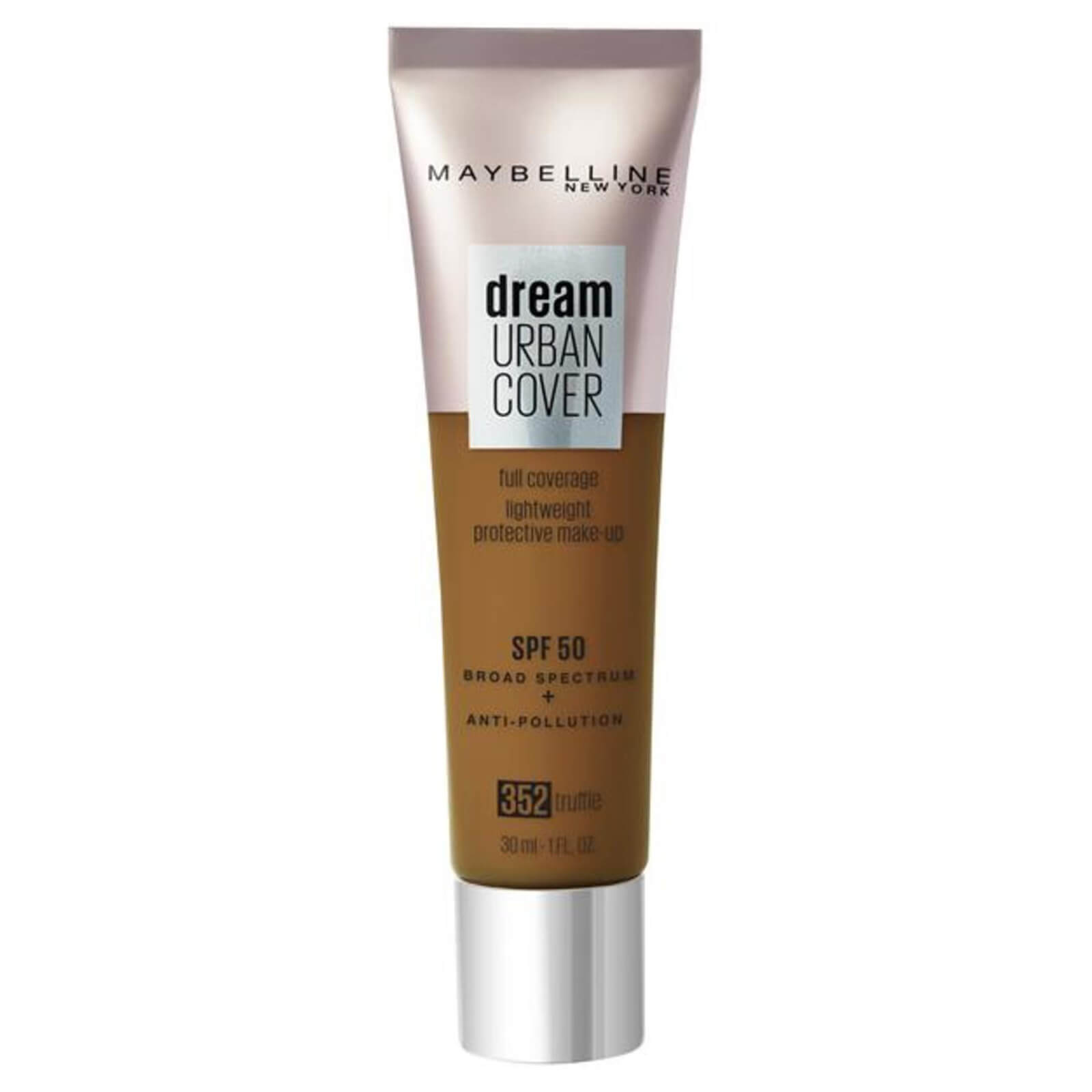 Image of Maybelline Dream Urban Cover SPF50 Foundation 121ml (Various Shades) - 352 Tuffle