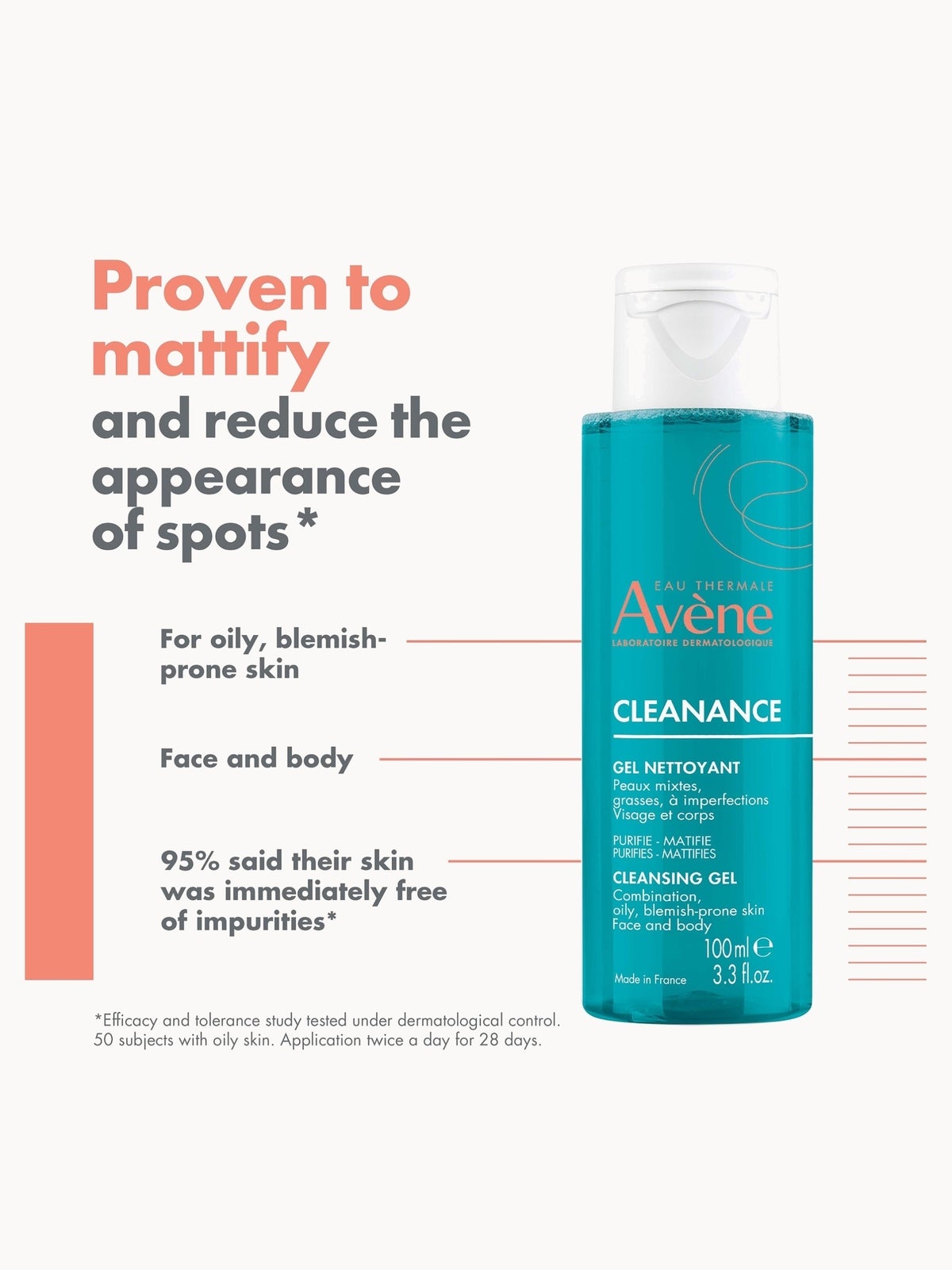 Avène Cleanance Cleansing Gel For Oily, Blemish Prone Skin 100ml 2