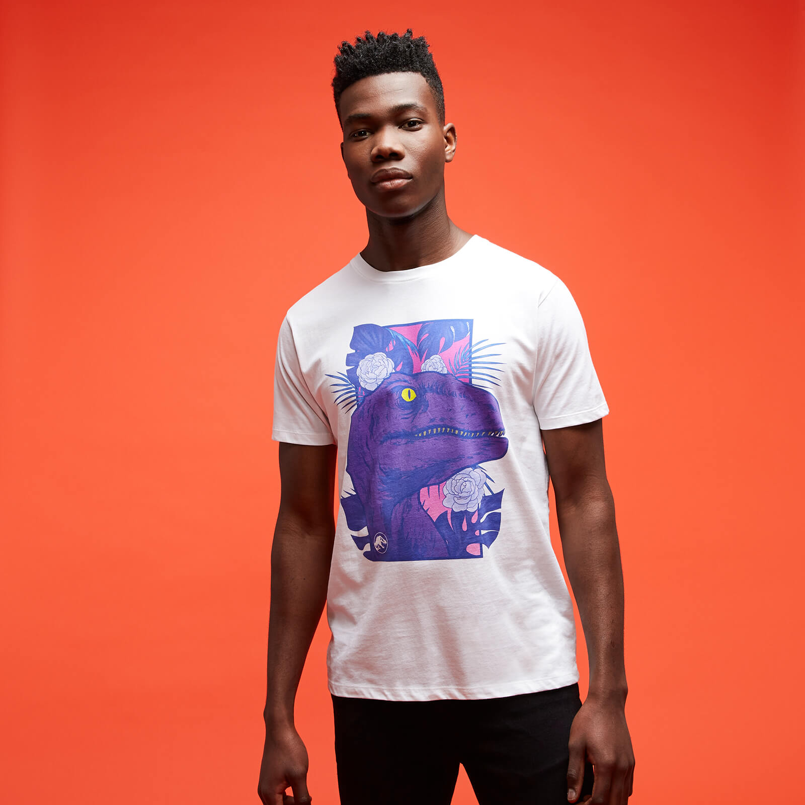 

T-Shirt Jurassic Park Primal Floral Raptor - Bianco - S