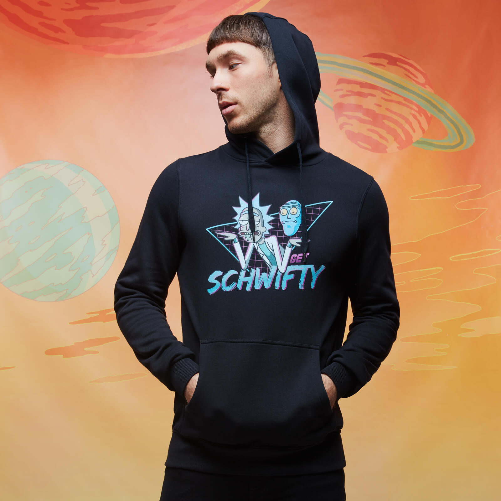 Rick and Morty Get Schwifty Hoodie - Black - XL