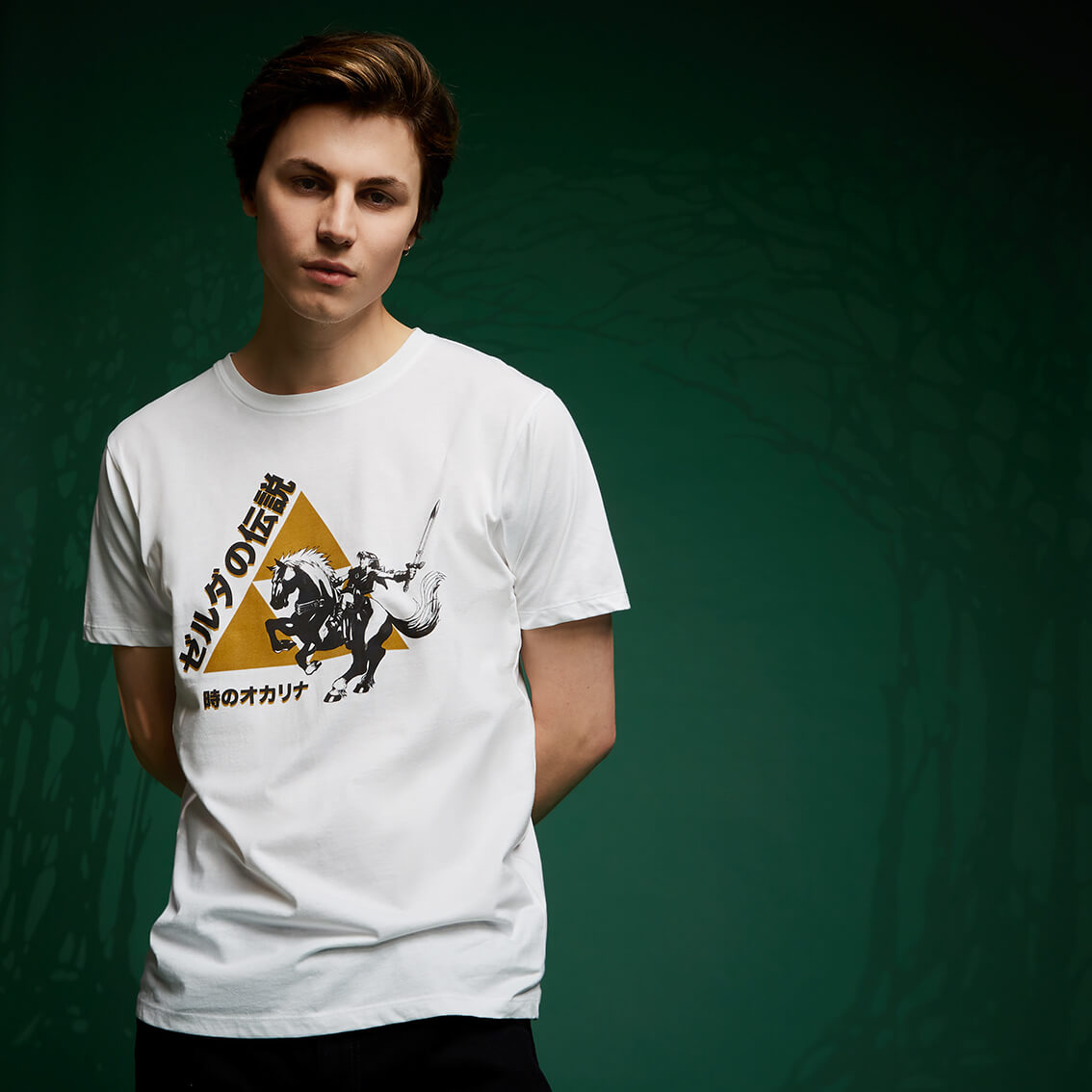 

T-Shirt Legend Of Zelda Triforce Link - Blanc - S