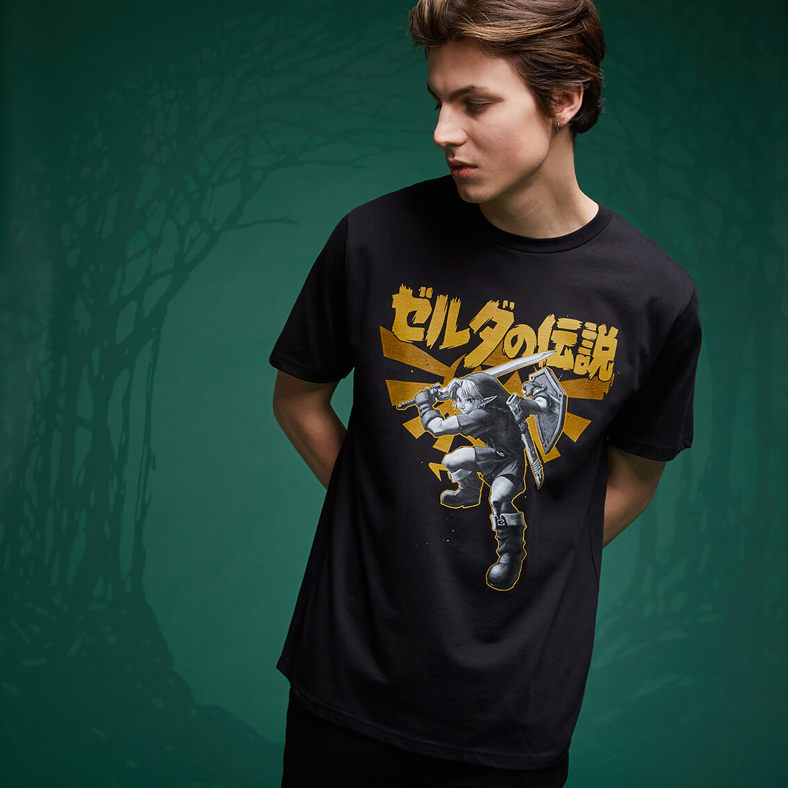 

T-Shirt Legend Of Zelda Link Kanji - Noir - S