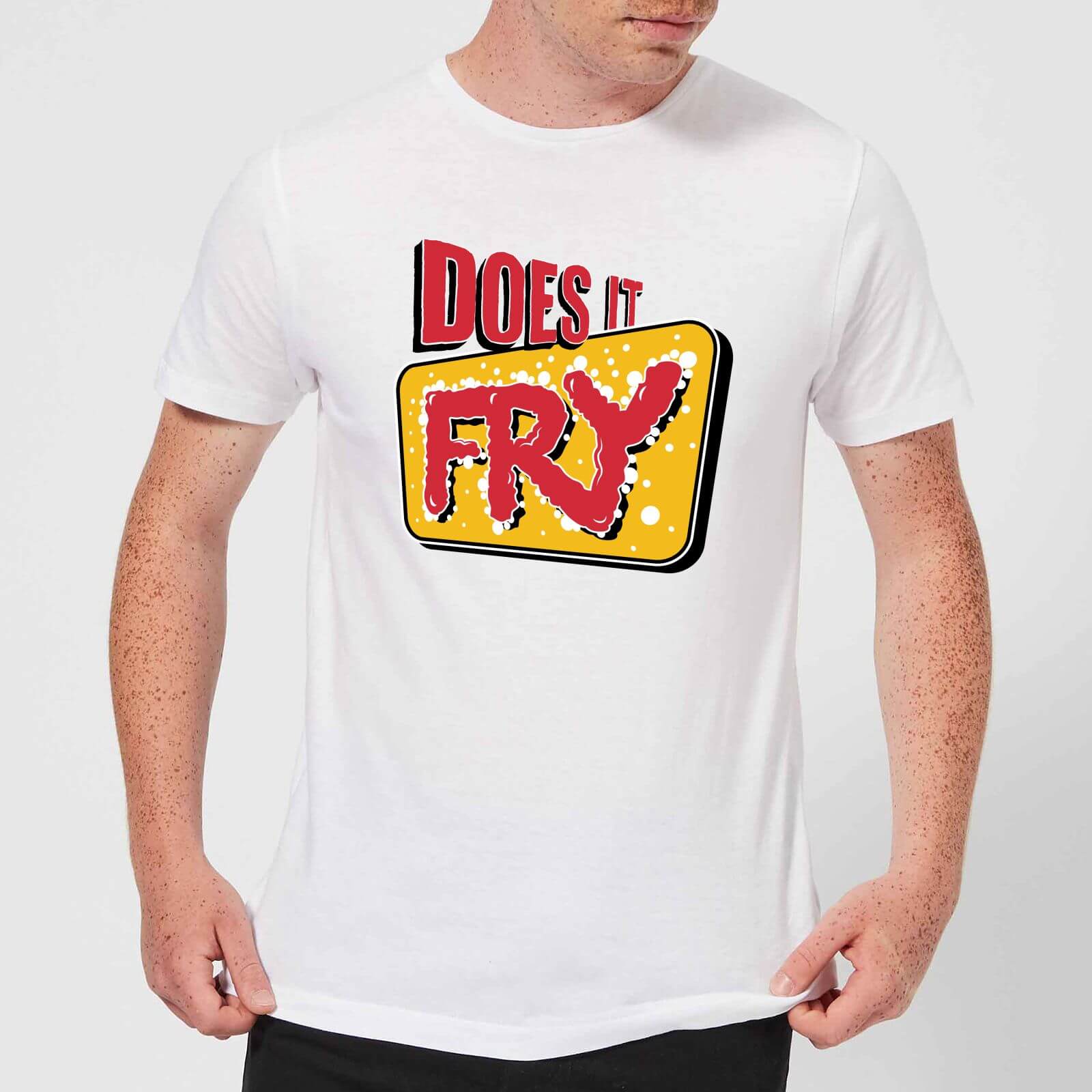 

Does It Fry Logo Men's T-Shirt - White - 5XL
