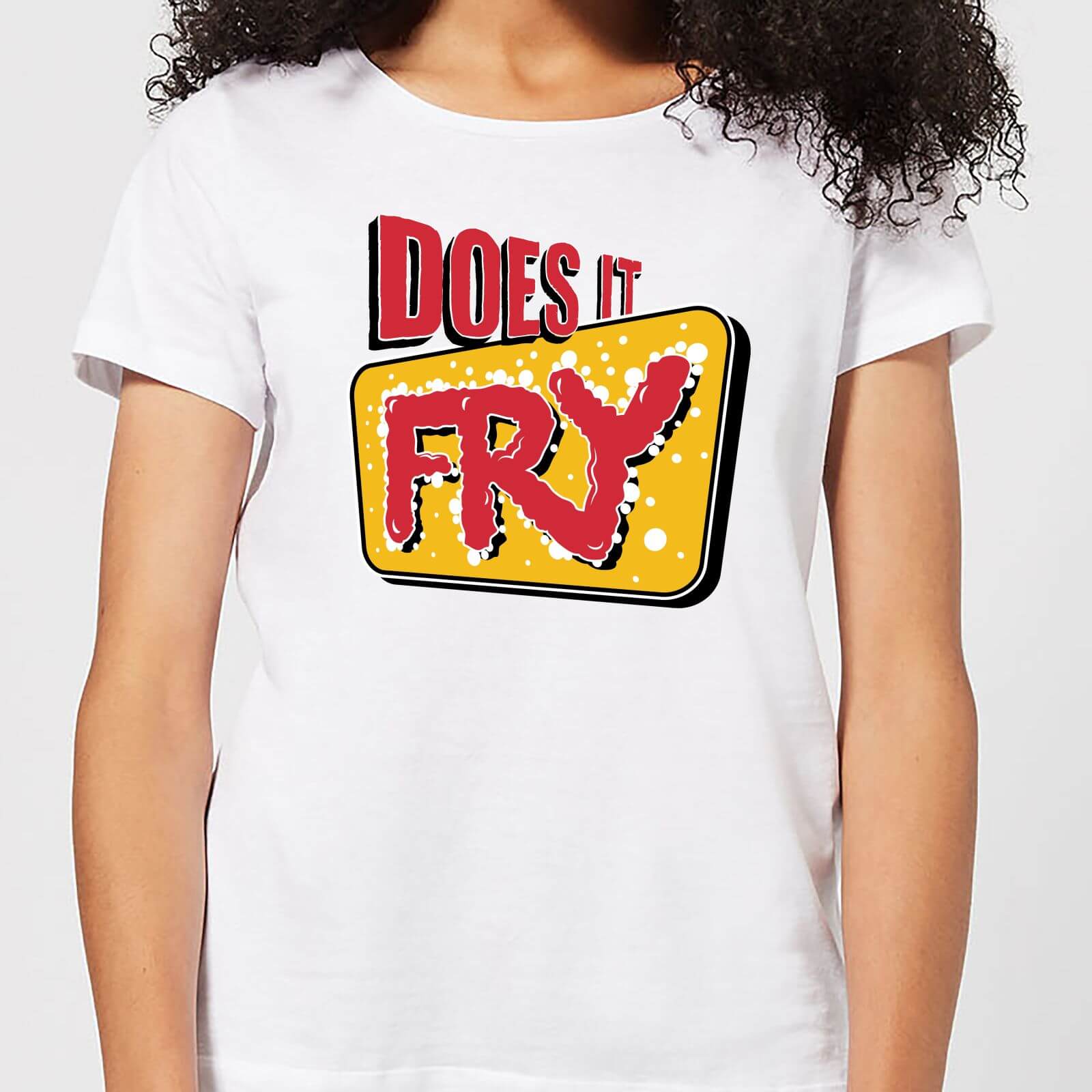 

Does It Fry Logo Women's T-Shirt - White - 4XL - Blanc