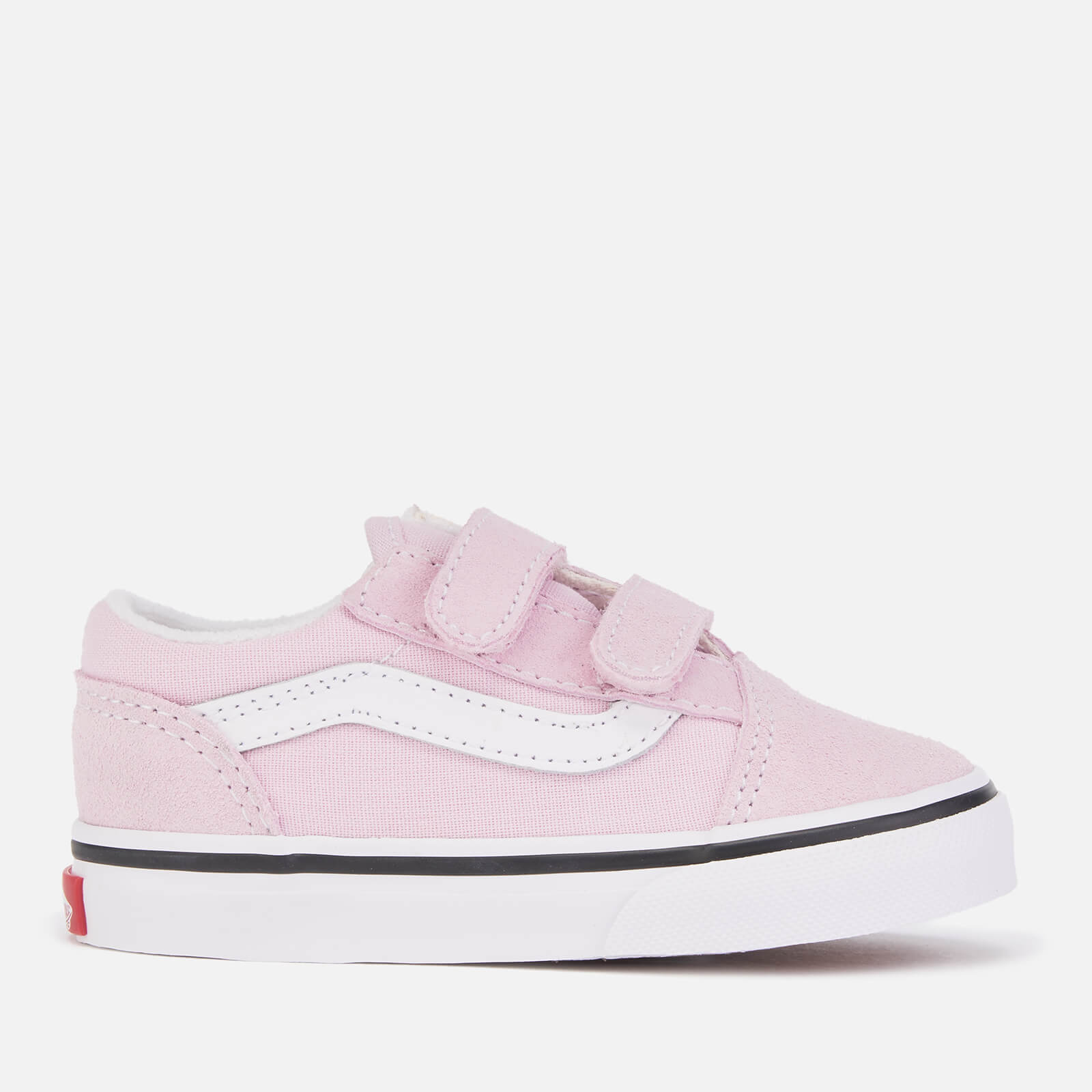 Vans Toddlers' Old Skool Velcro Trainers - Lilac Snow/True White - UK 4 Toddler