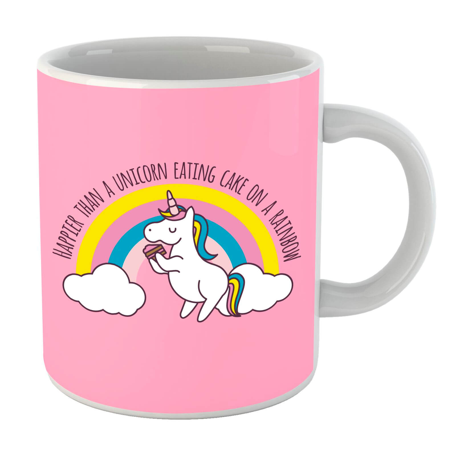 Happier Than A Unicorn Eating Cake Mug