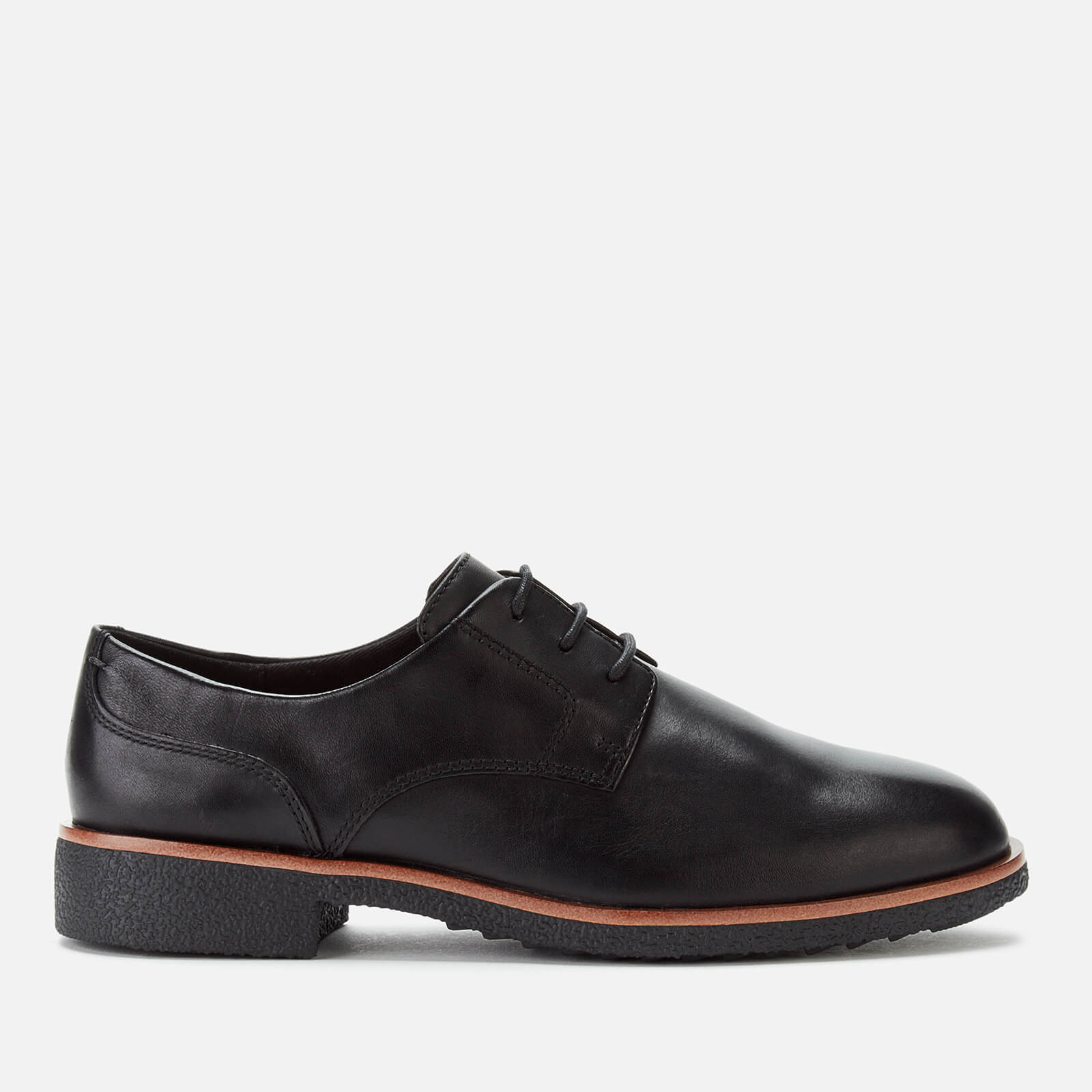 Image of Clarks Women's Griffin Lane Leather Derby Shoes - Black - UK 3