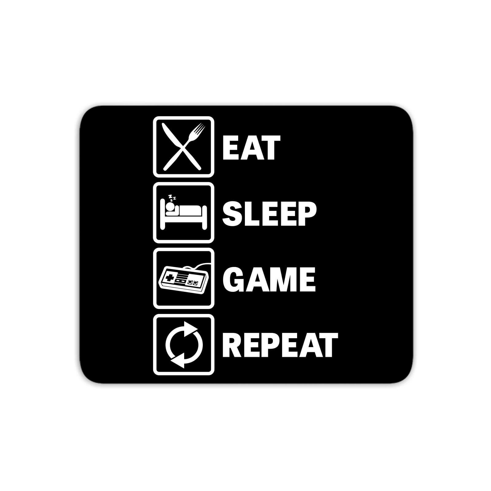 Eat Sleep Game Repeat Mouse Mat