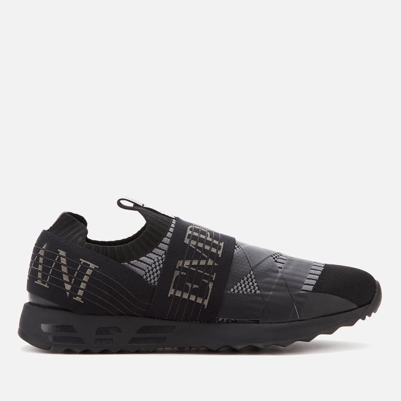 mens grey armani trainers
