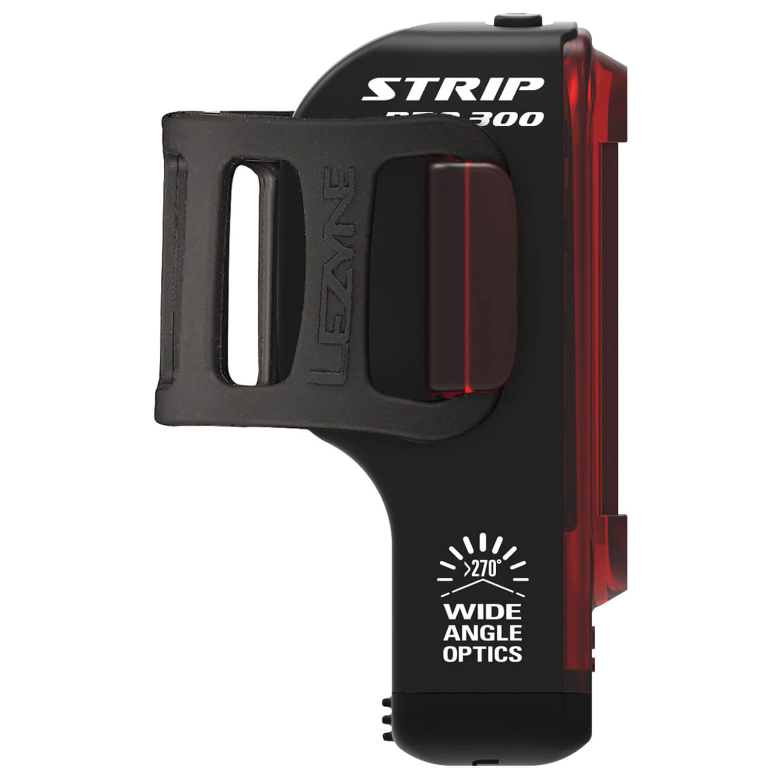 Lezyne Strip Drive Pro 300 Rechargeable Rear Bike Light - Black / Rear / Rechargeable