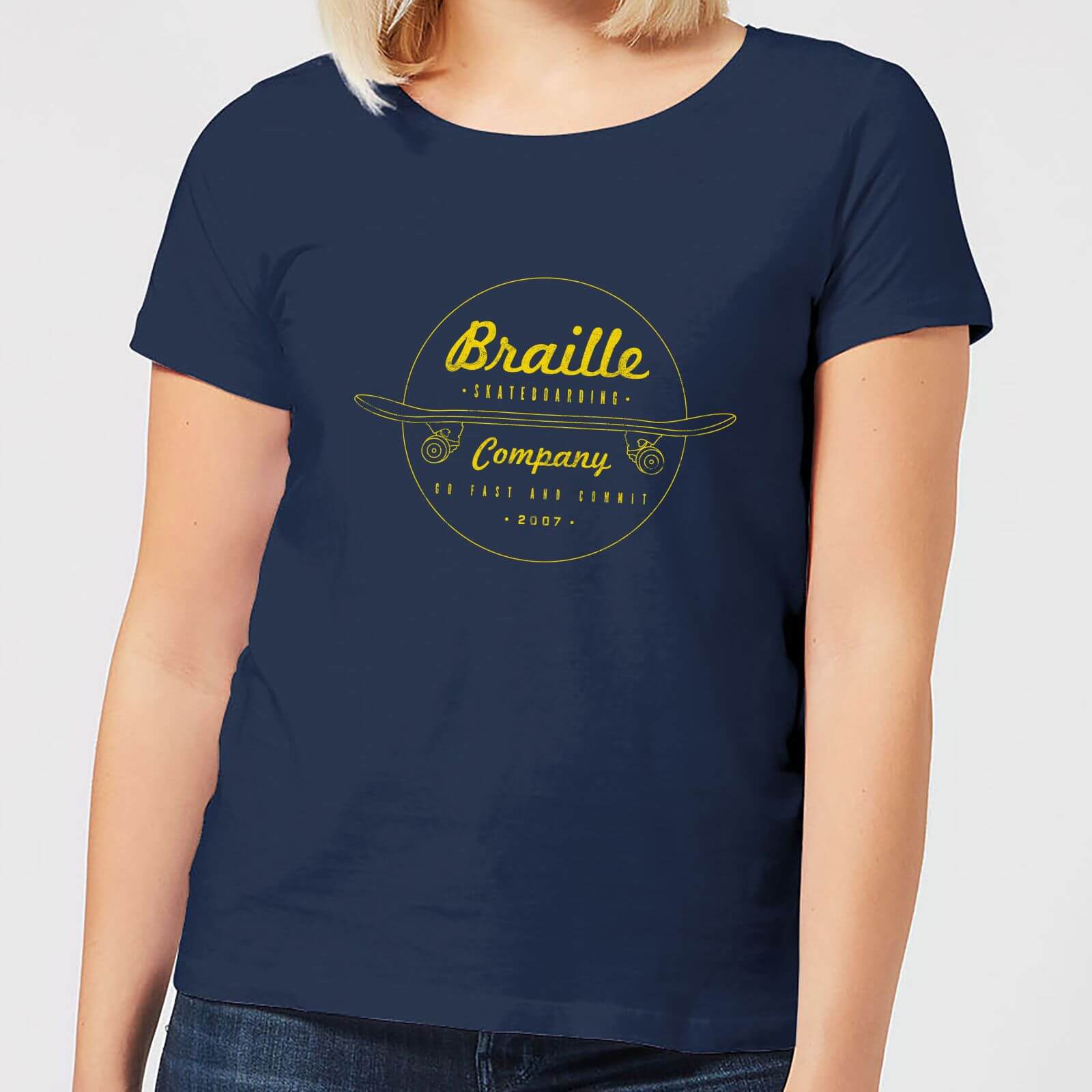 Limited Edition Braille Skate Company Women's T-Shirt - Navy - M - azul marino