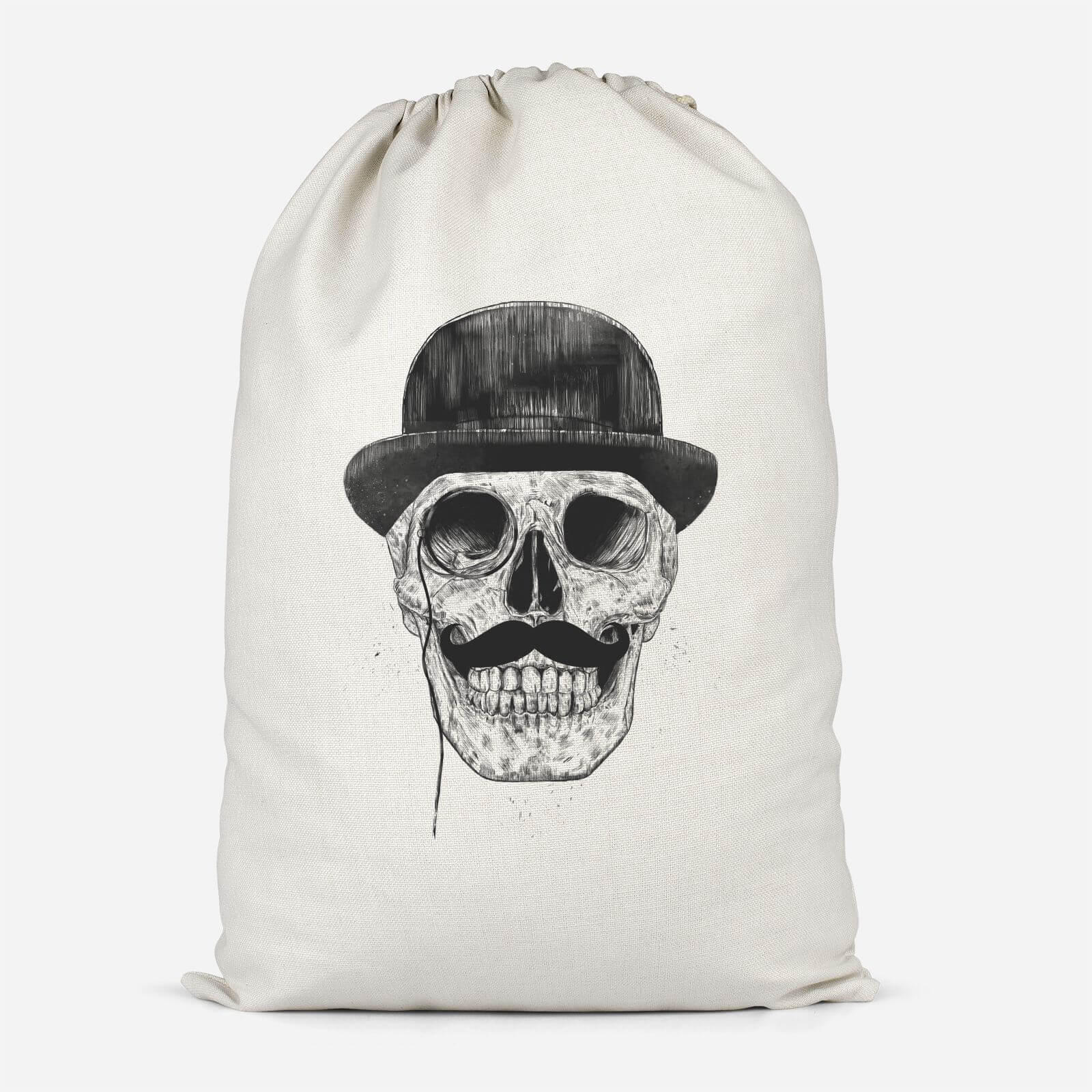 Monocle Skull Cotton Storage Bag - Large