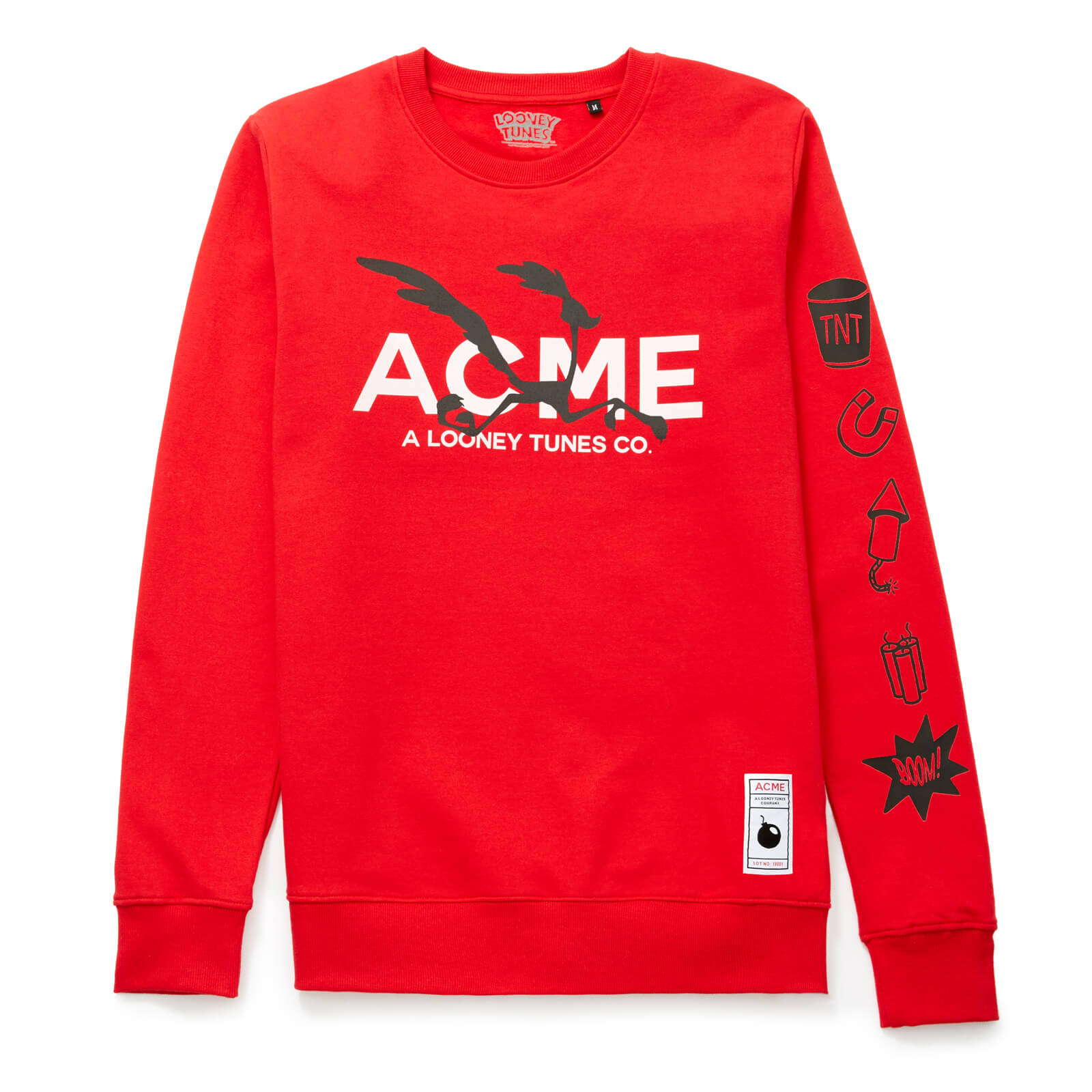 Looney Tunes ACME Capsule Road Runner Silhouette Sweatshirt - Red - M - Red