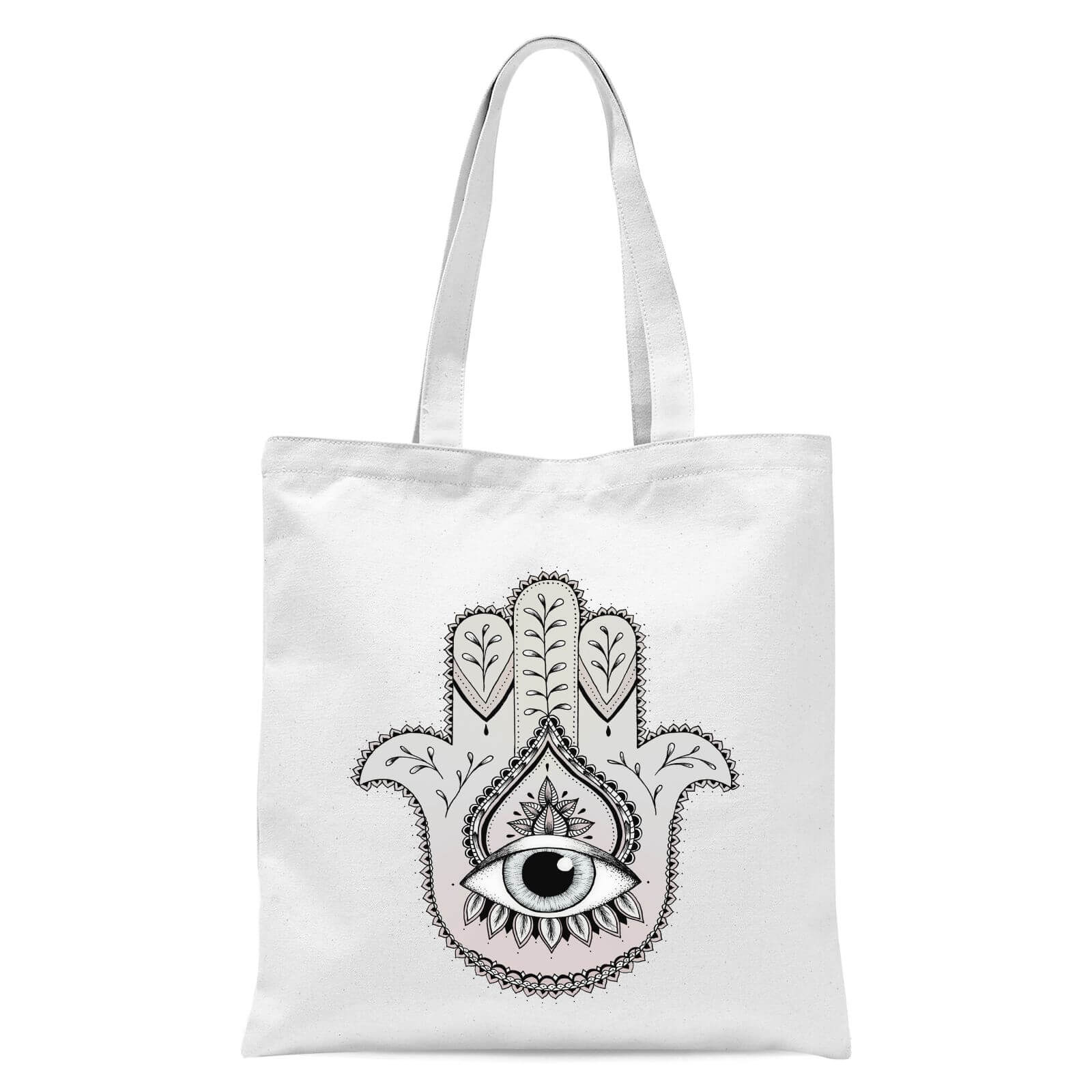 Hamsa Hand Tote Bag - White