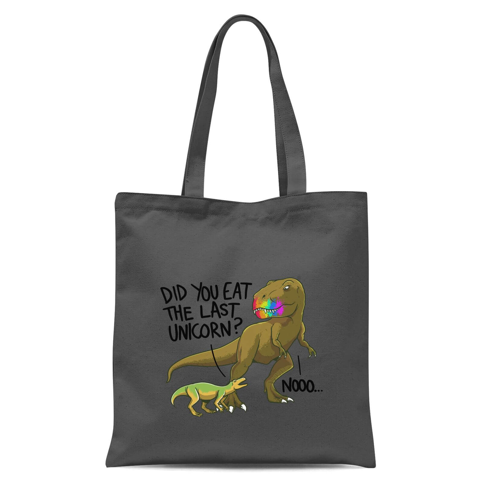 Did You Eat The Last Unicorn? Tote Bag - Grey