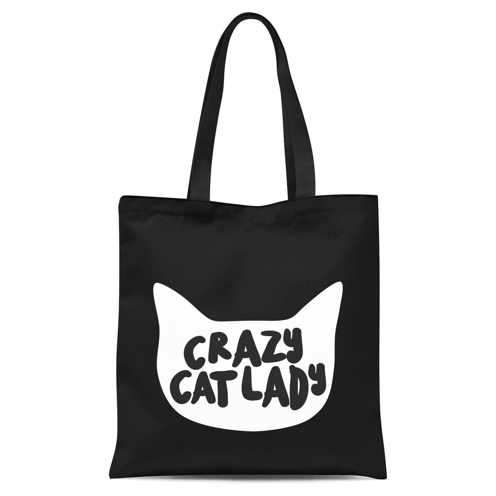 Crazy Cat Lady Tote Bag - Black