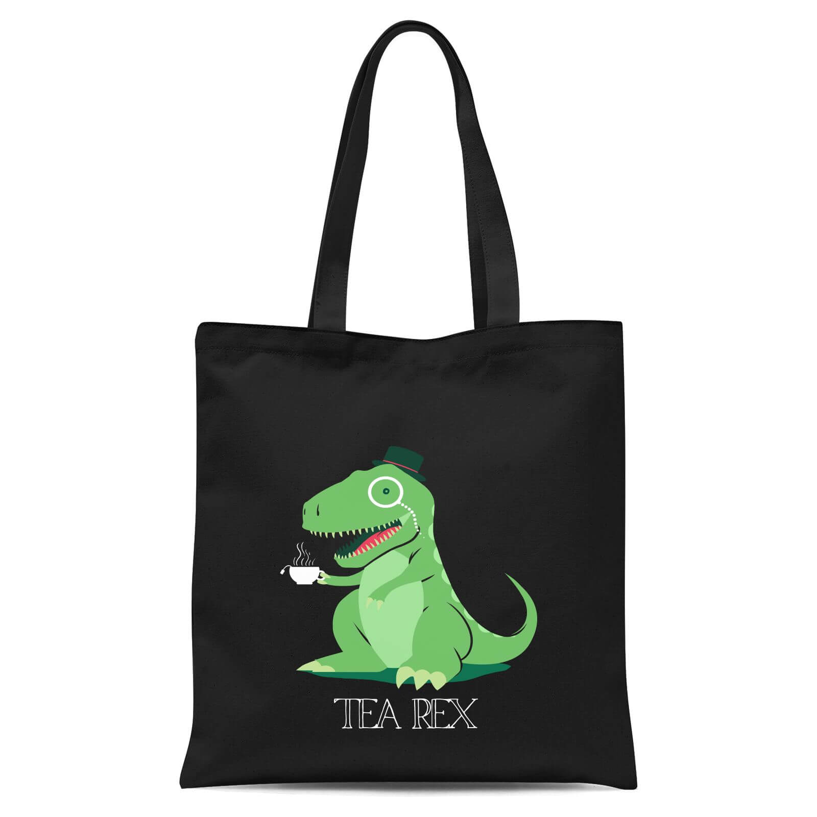 Tea Rex Tote Bag - Black